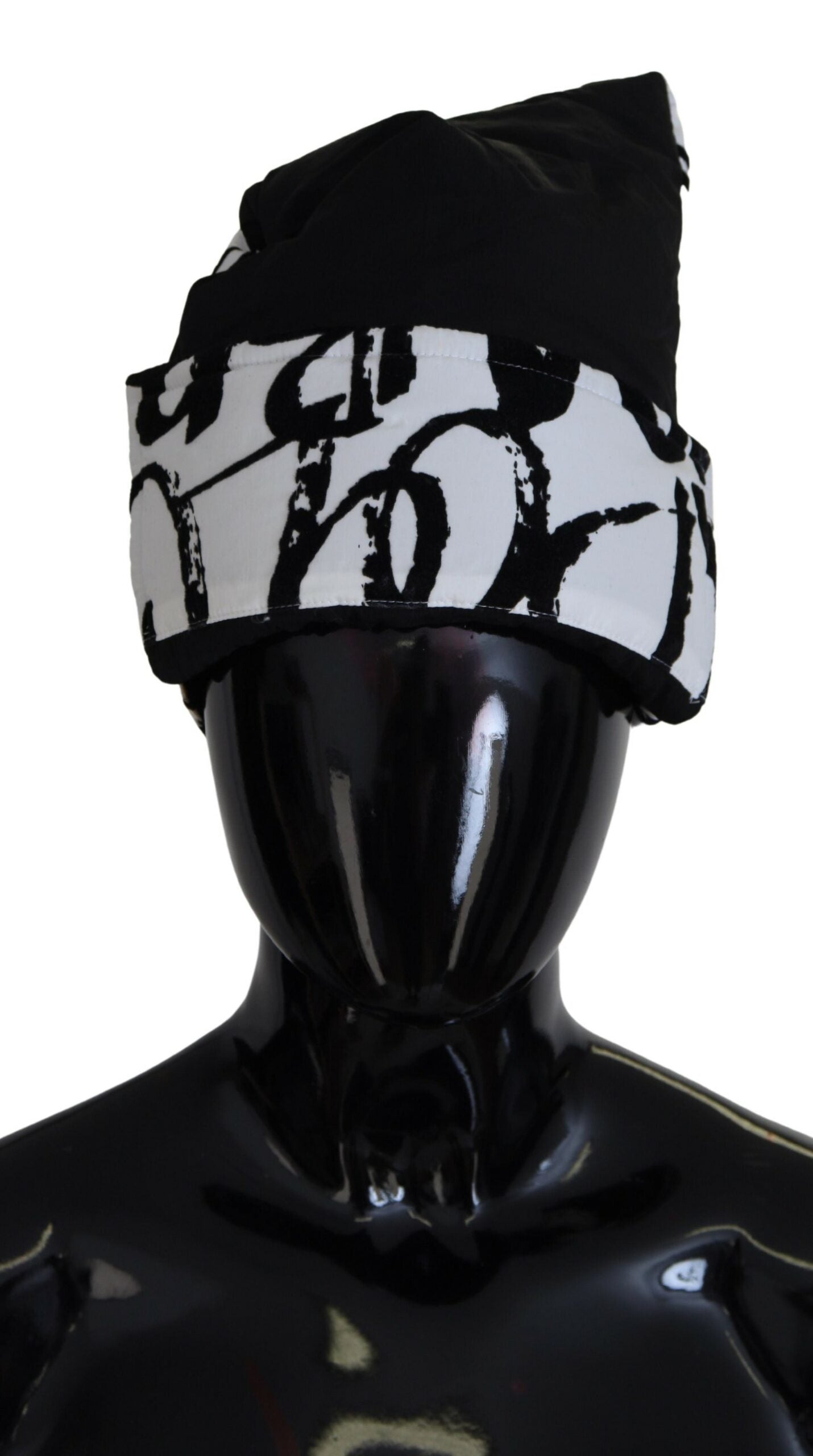 Dolce & Gabbana White Printed Nylon Women Winter Beanie Cap  display picture 3
