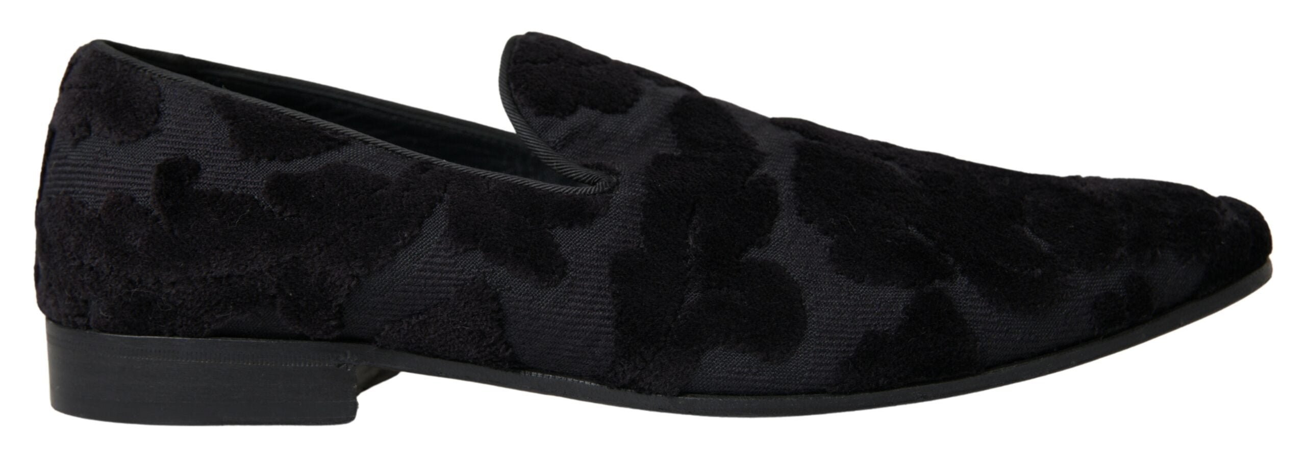 Dolce & Gabbana Black Brocade Loafers Formal Men display picture 1
