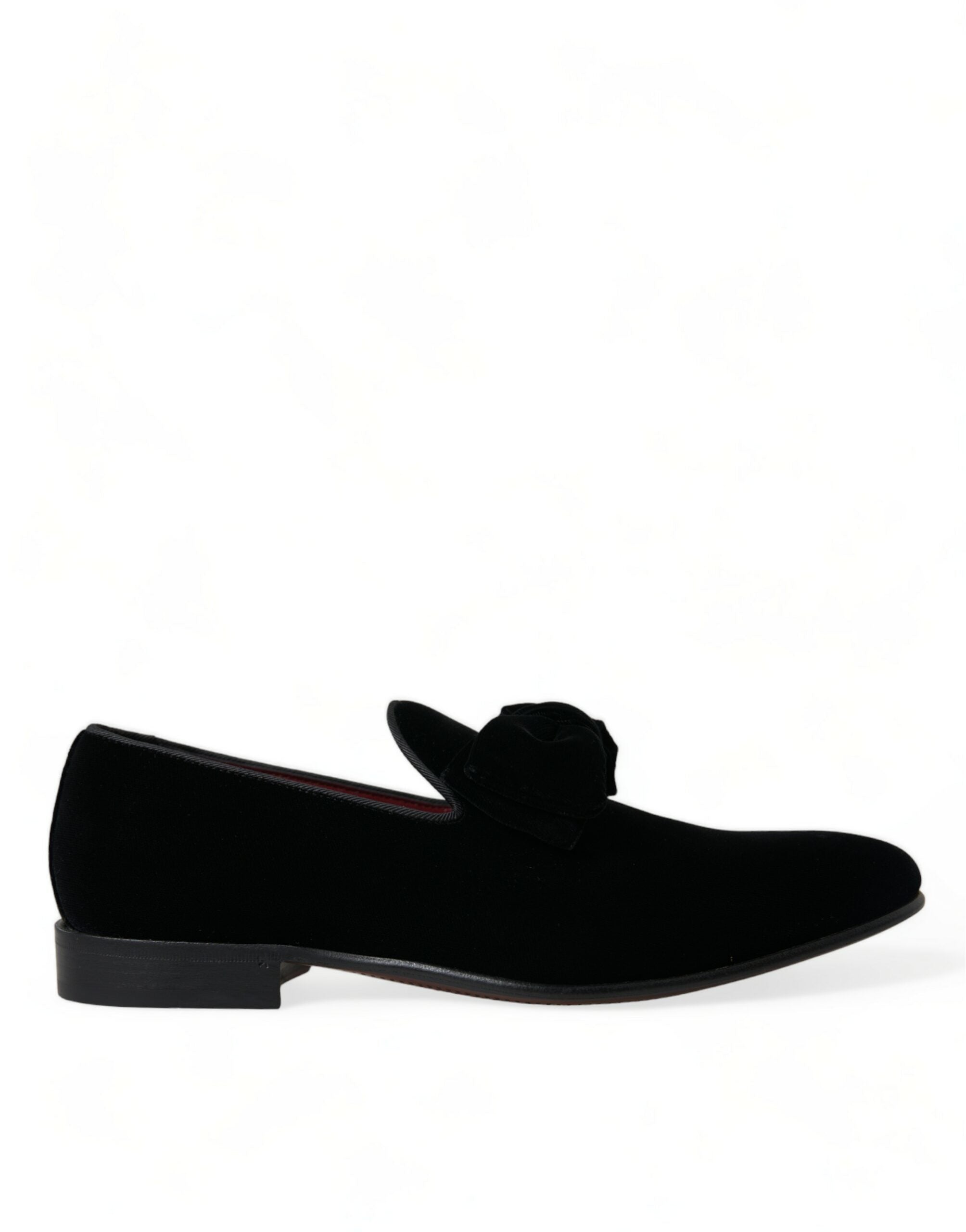 Dolce & Gabbana Black Velvet Loafers Formal Dress Men