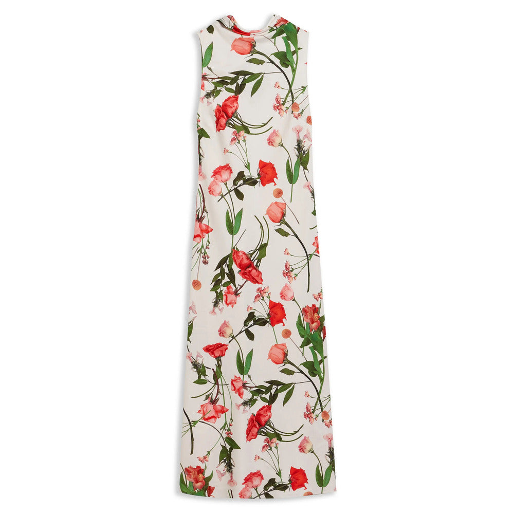 ted baker midi dress Ted Baker Women's Connihh Floral Cowl Neck Sleeveless Satin Midi Dress