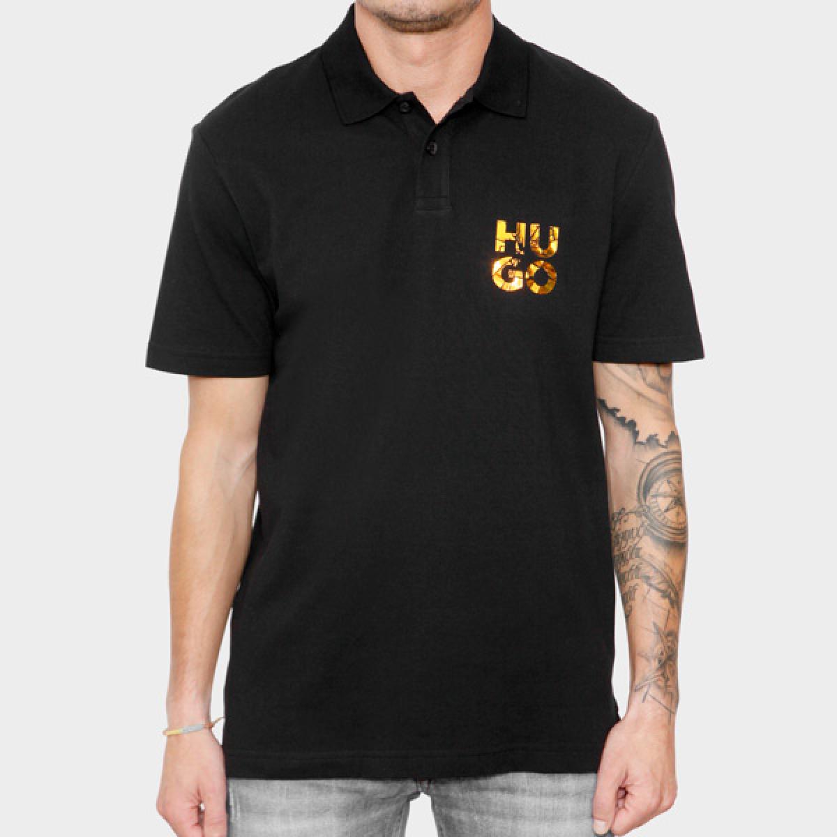 Hugo Men's Diridupol Short Sleeve Polo Shirt, Black – Bluefly