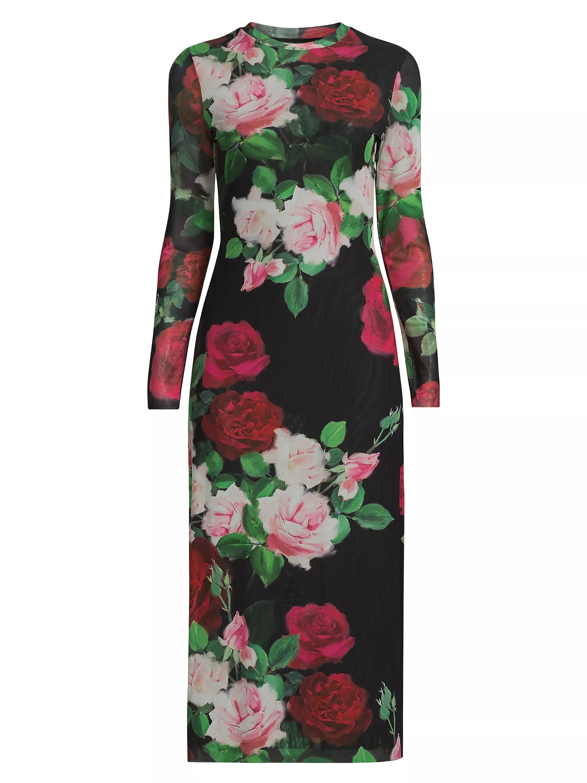 Johnny Was Women's Lolia Rose Mesh Midi-Dress - Maria Rosa