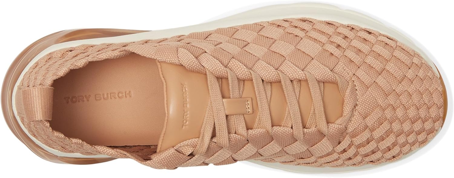 ✩︎good luck✩︎ Tory Burch Women's Good Luck Woven Trainers, Vintage Blush – Bluefly
