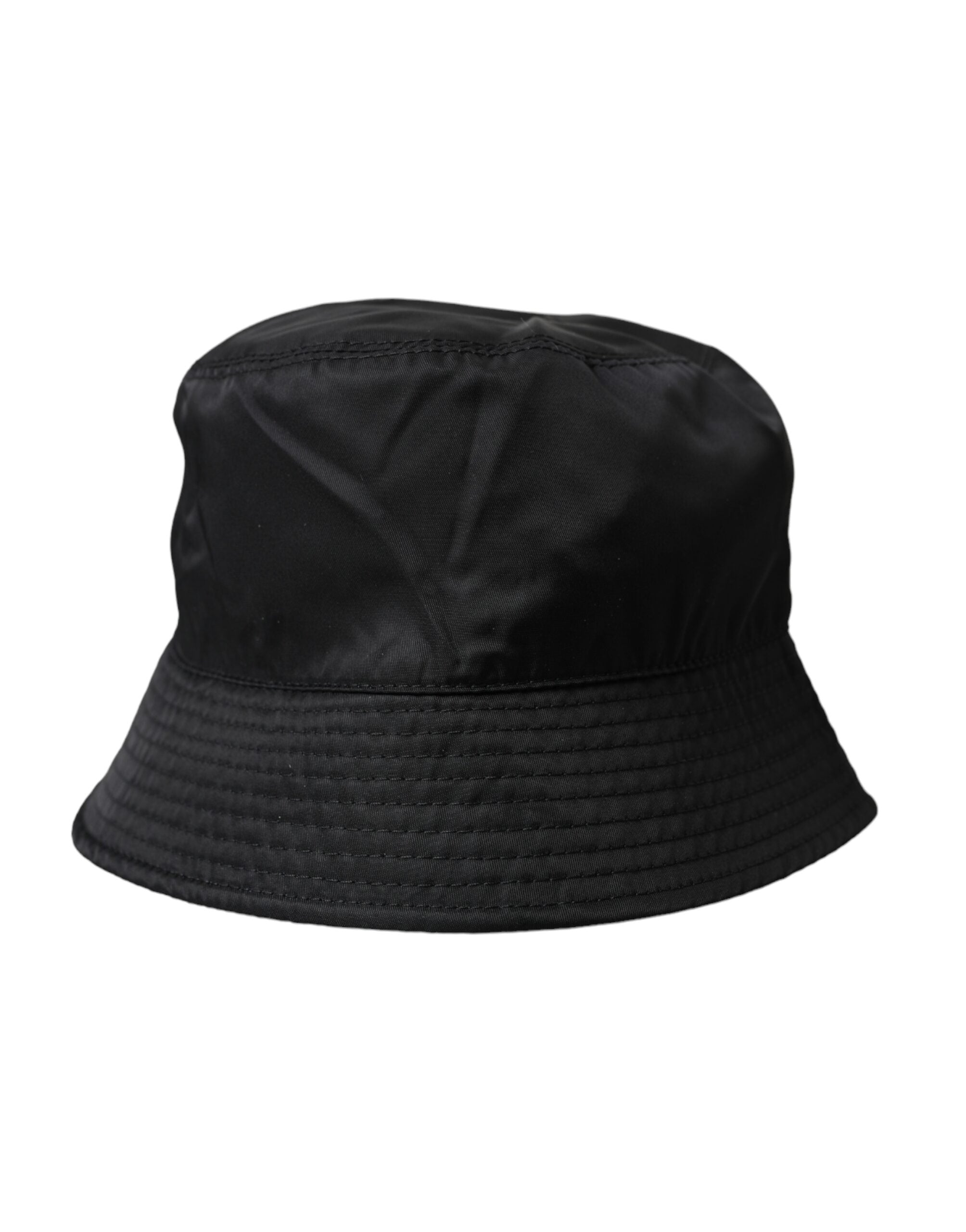 Dolce & Gabbana Black Wide Brim Cap Bucket Hat Men display picture 2