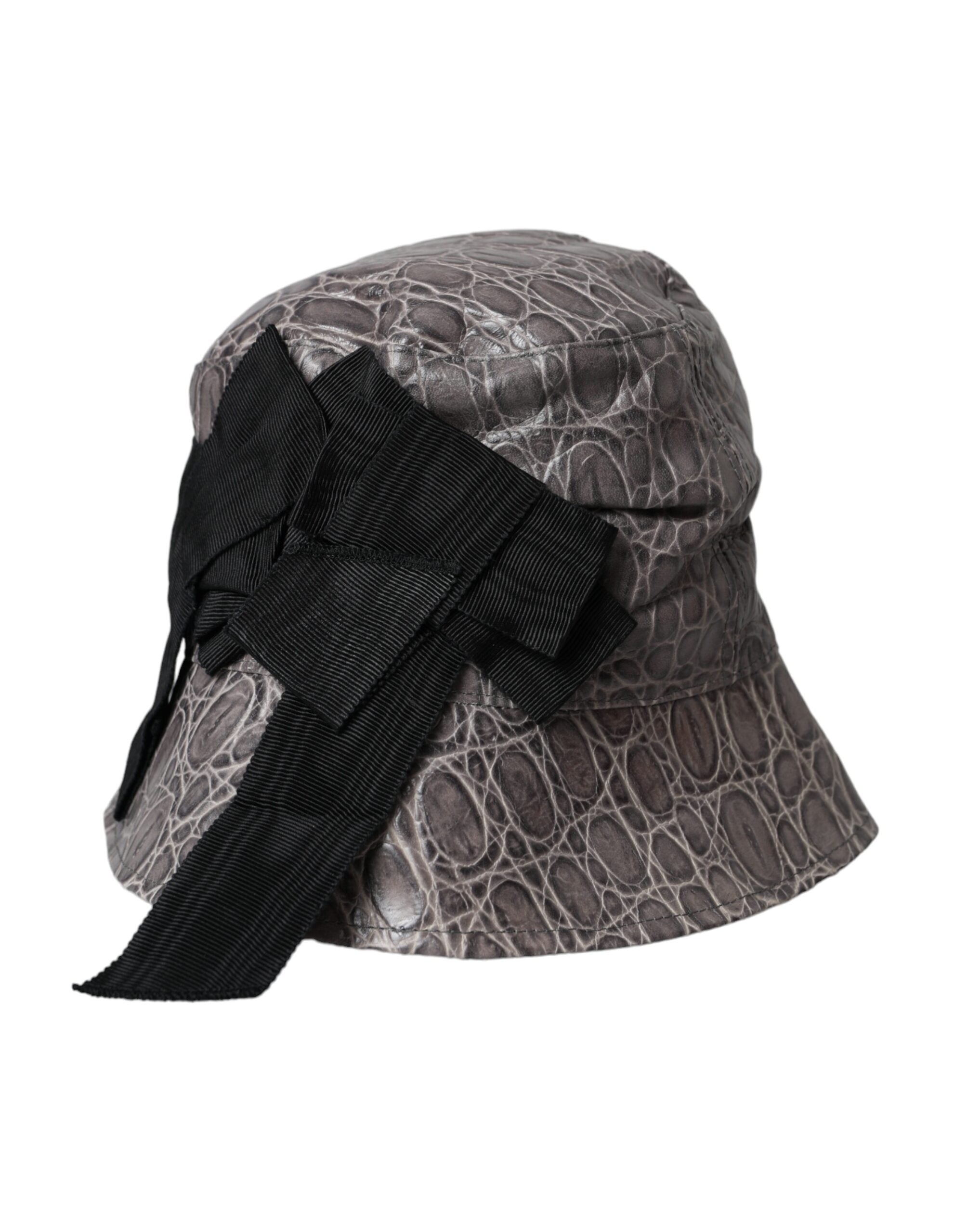 Dolce & Gabbana Black Wool White Floral Embellished Cloche Hat Womens Dolce & Gabbana White Black Wool Embroidered Cameo Brooch Hat main image 3