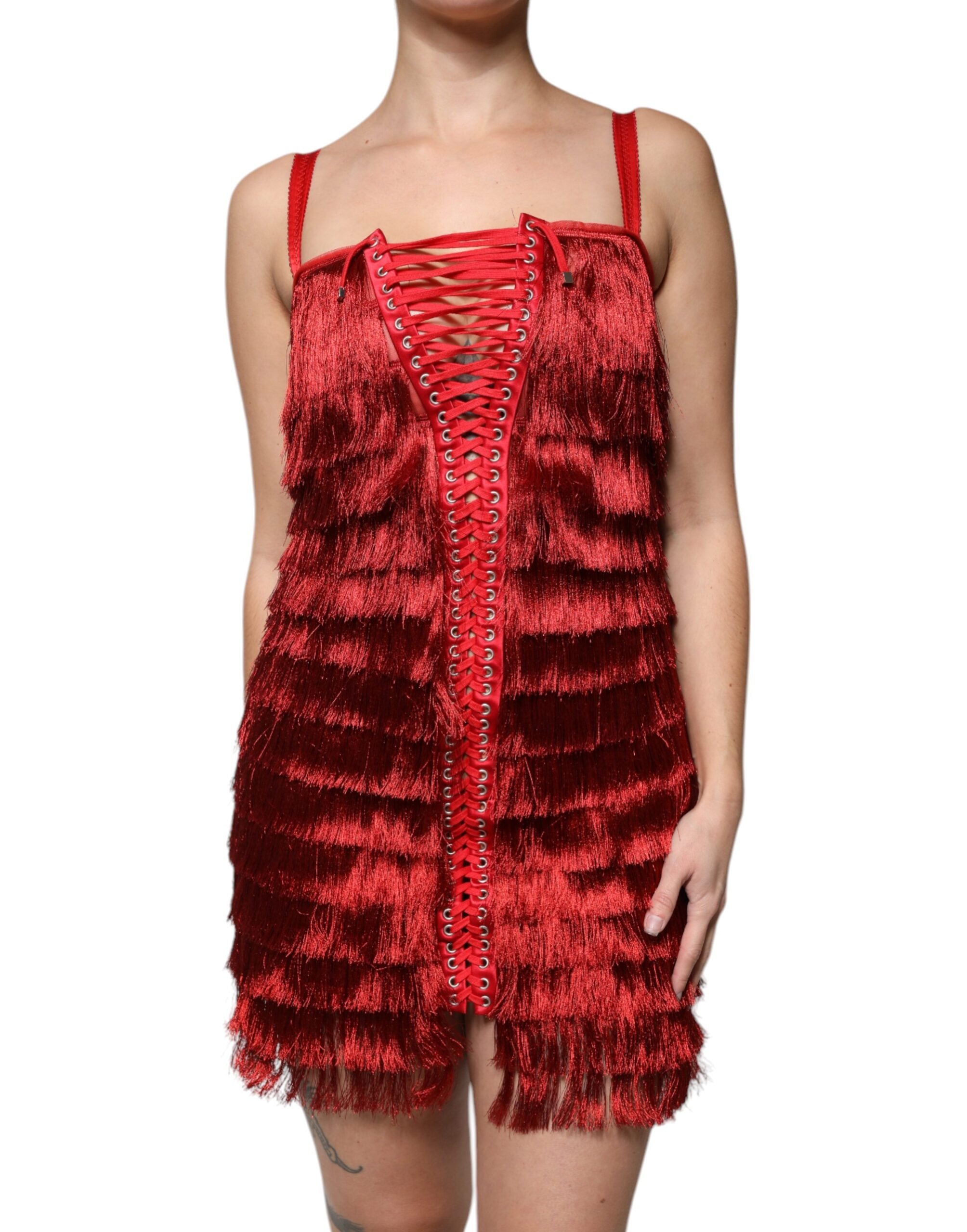 dolce and gabbana red lace dress & Tassel Sleeveless Sheath Mini Primary color:Steel Blue november2025 dress flaunts a charming Ivory Lace-Stitch Knit Dress