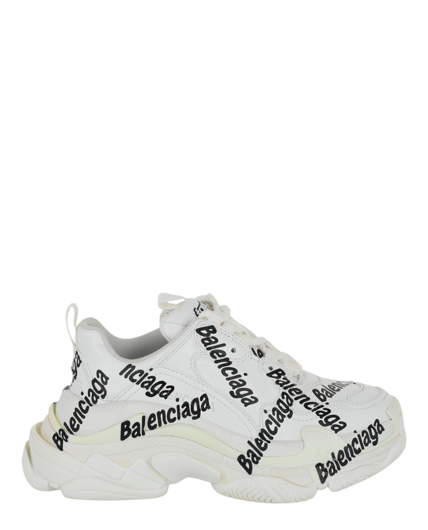 Balenciaga Womens Triple S Logotype Low-Top Sneakers – Bluefly