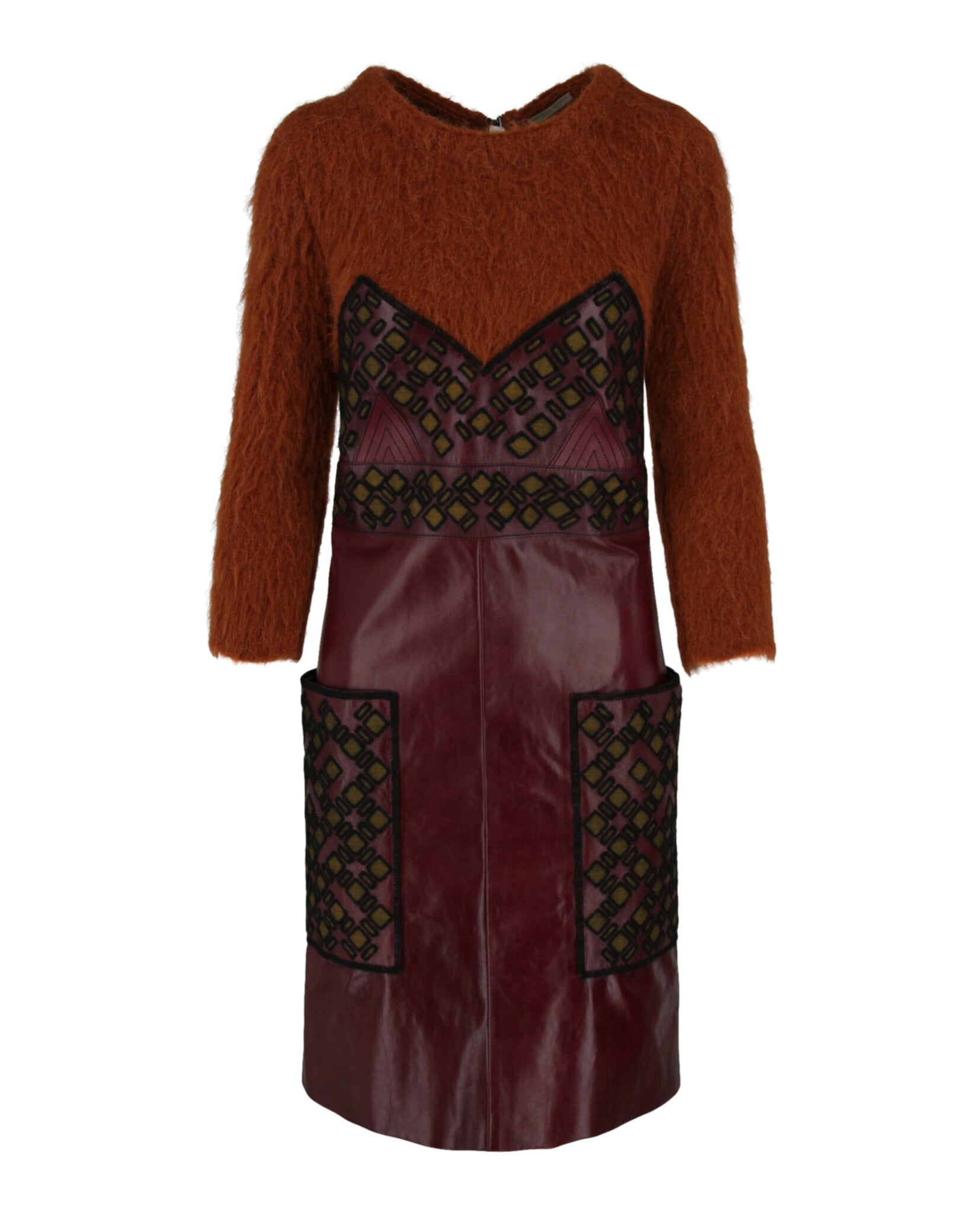 embroidered sweater dress Bottega Veneta Leather Dress, 40 / Red Multi admirers will be lining Size:US30 Belly Bulge? 17 Comfy Web Collection: Gold dresses