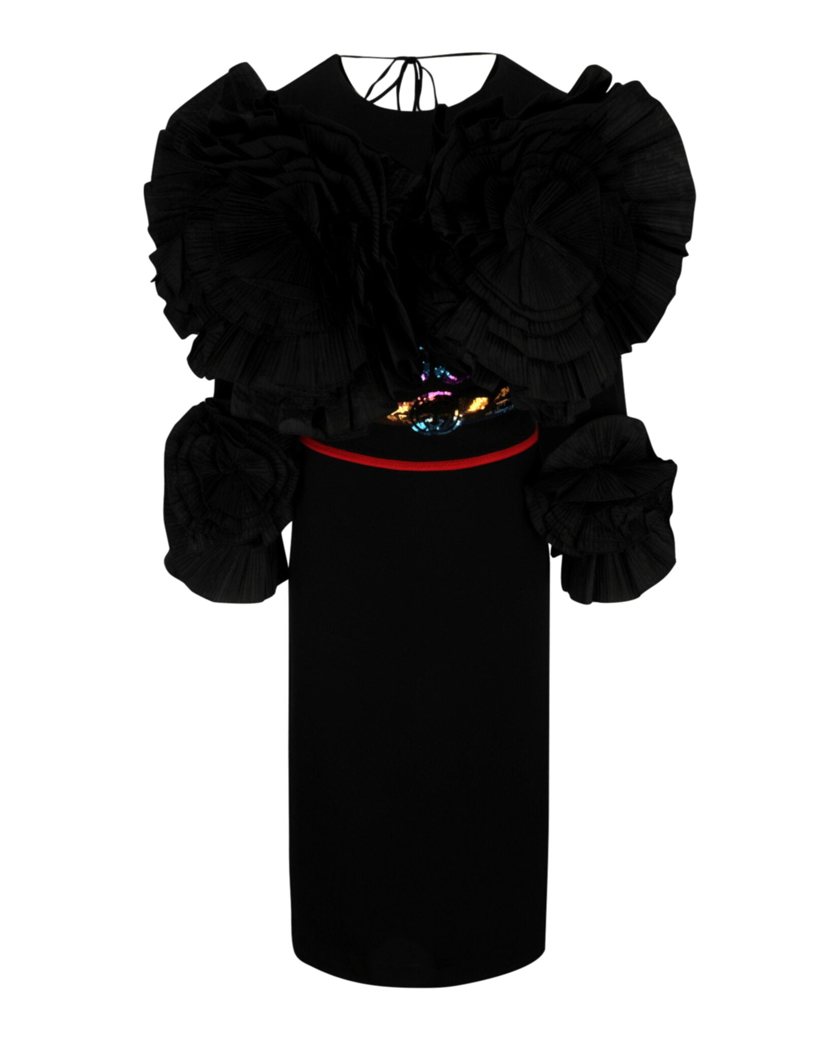 Gucci Womens Pleated Flower Long Sleeve Dress – Bluefly