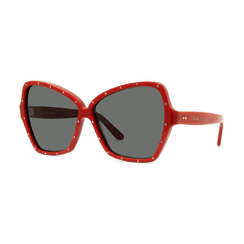 Celine Sunglasses Butterfly Full Rim, Red Frame and Grey  display picture 3