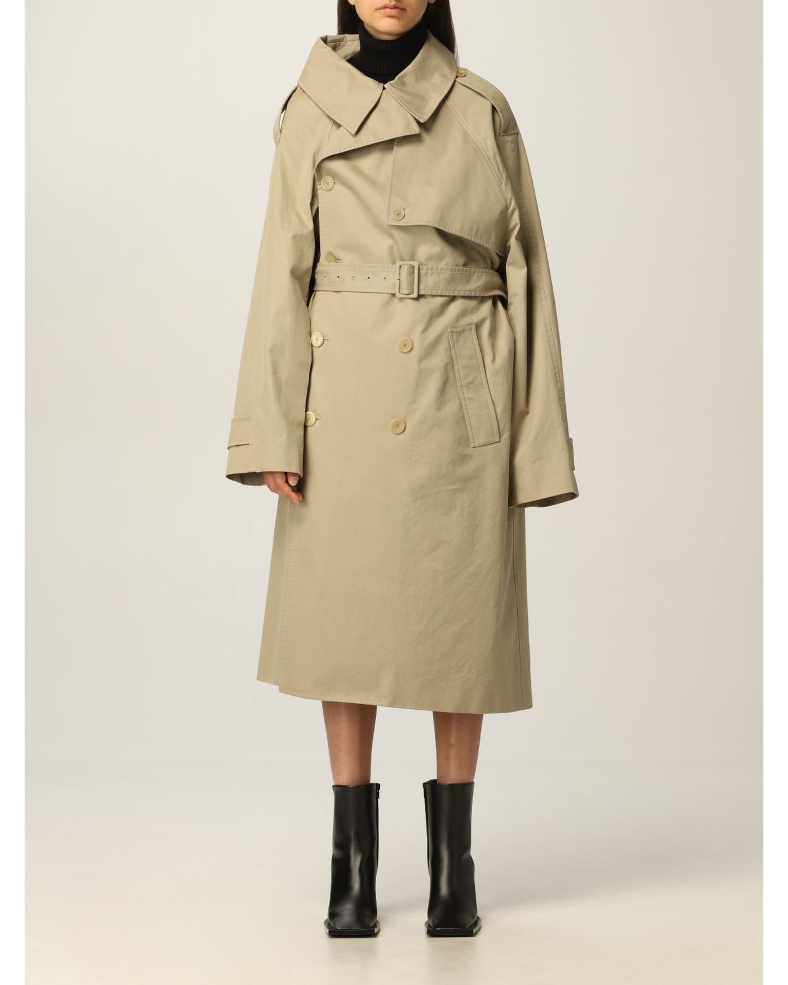 アウターその他 BALENCIAGA Woman Trench coat Beige 663007 TKP06 9501 Balenciaga Oversized Trench Coat Relaxed Fit Women Beige