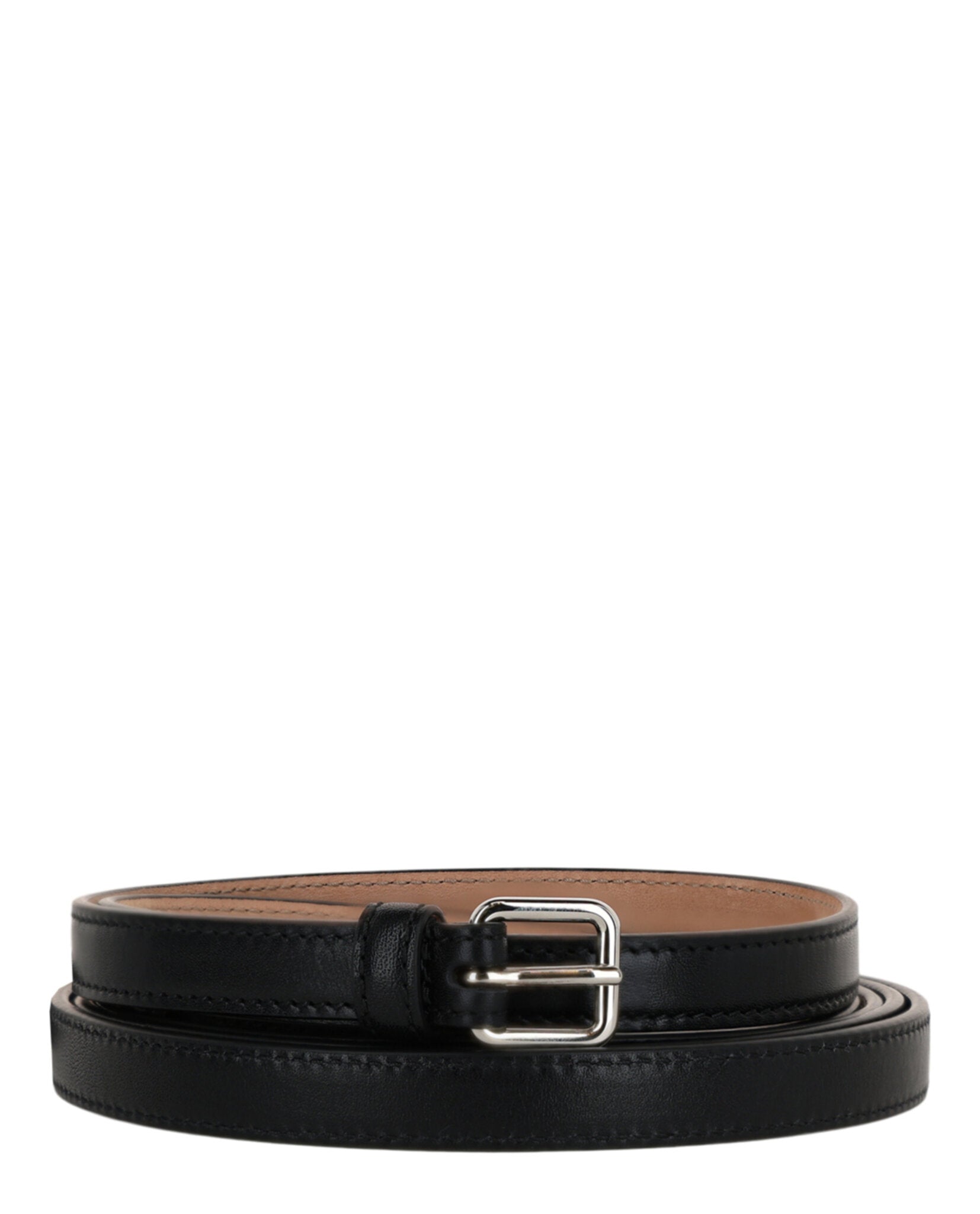 Alexander McQueen Double Belt Alexander McQueen Double-Wrap Belt Black Gold hardware  main image 3