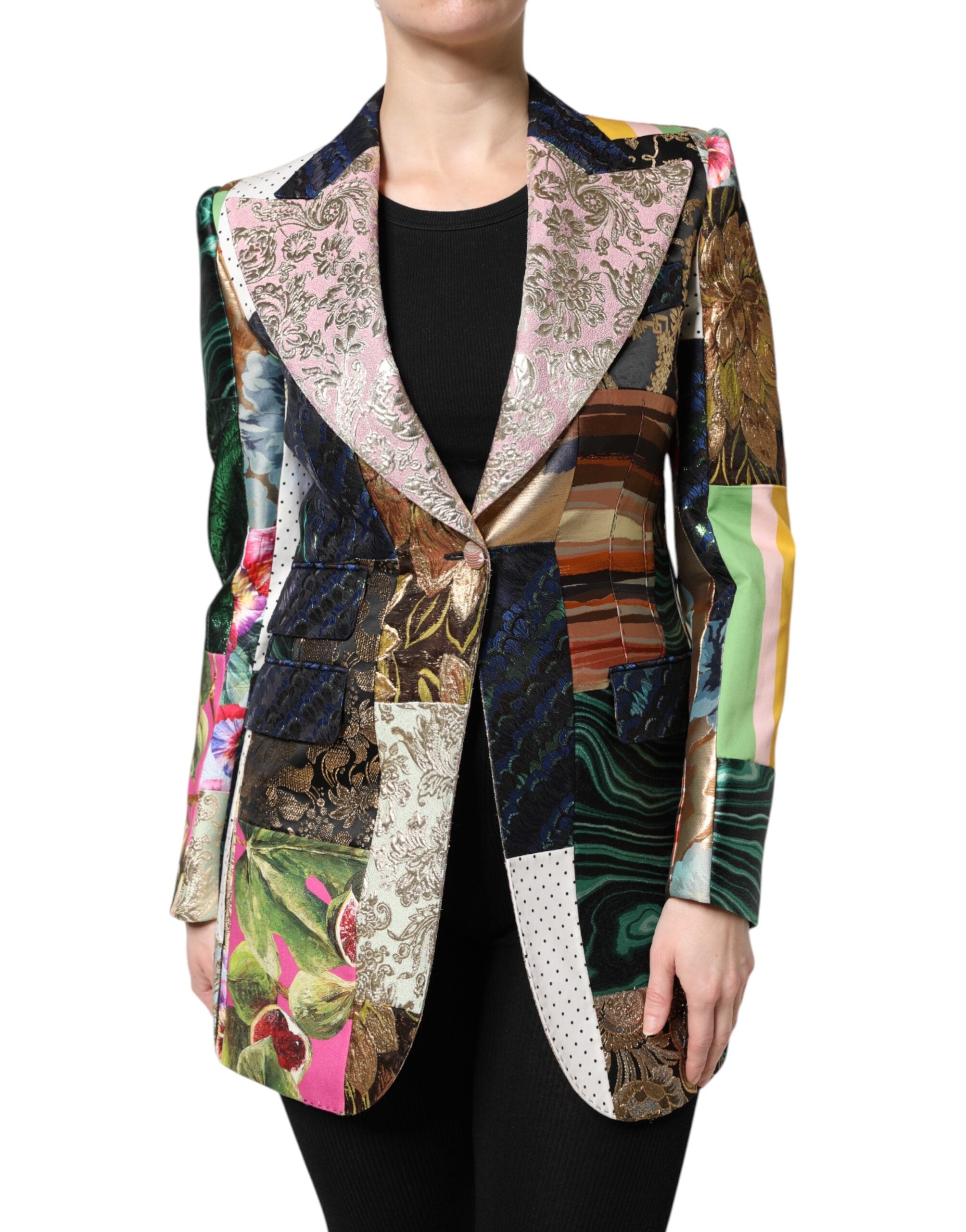 Dolce & Gabbana Multicolor Floral Patchwork Jacquard Women's