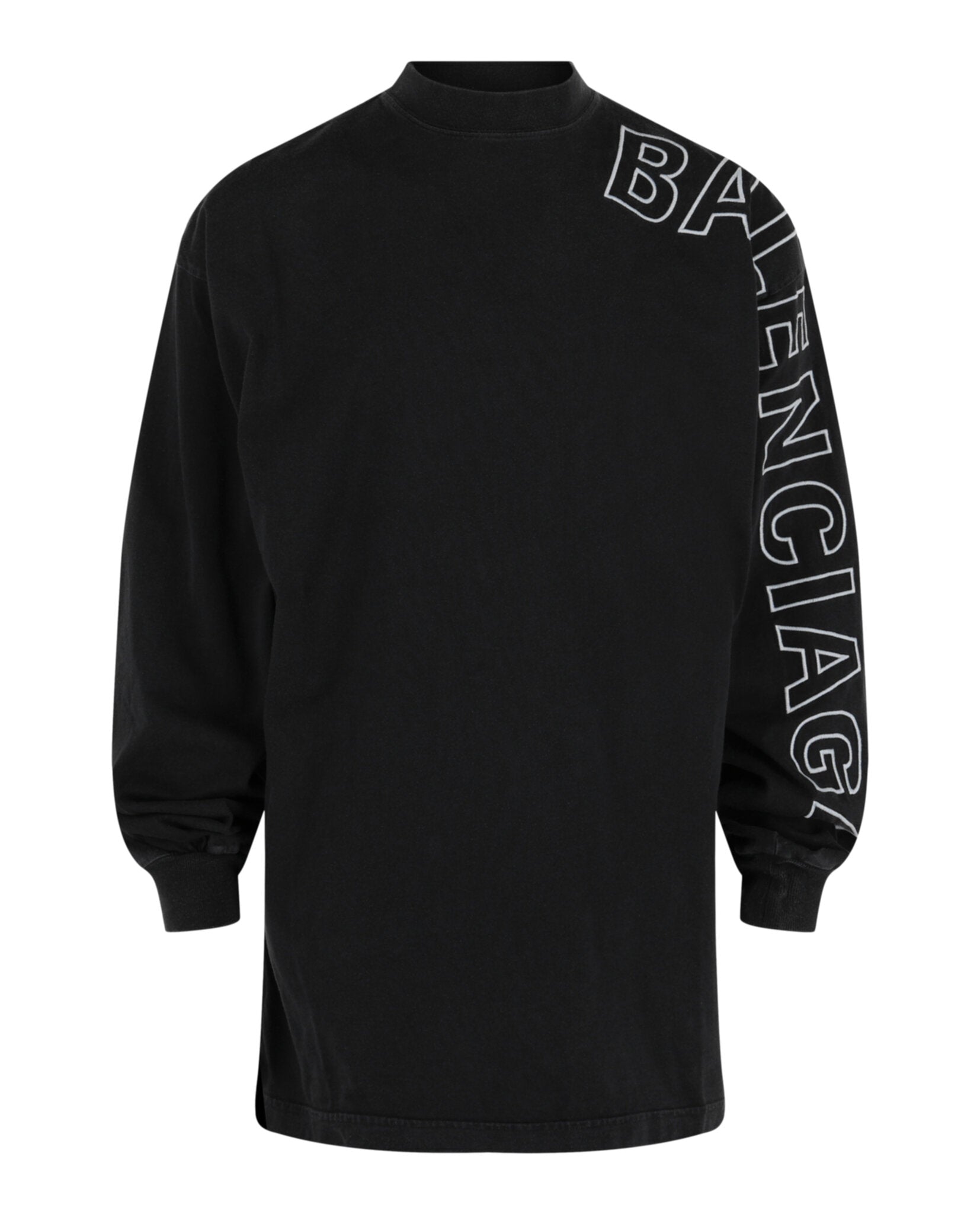 トップス balenciaga oversize long sleeve shirt Balenciaga Unisex-Adult Oversized Embroidered Long Sleeve T-Shirt