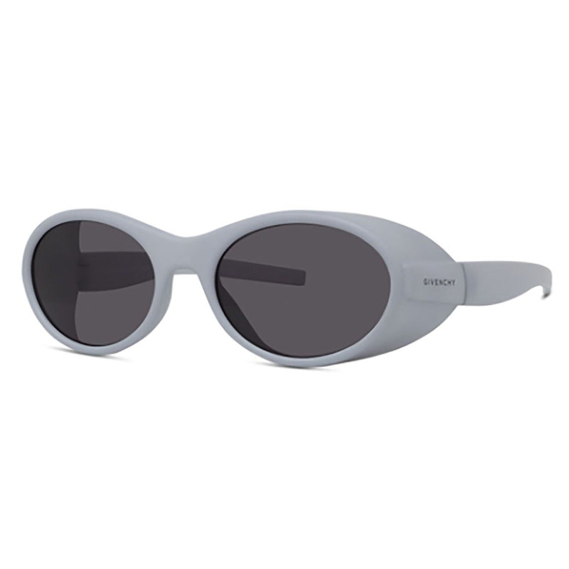 givenchy goggles Givenchy Sunglasses Oval Full Rim, Matte Black Frame and Grey Lens GV4 – Bluefly