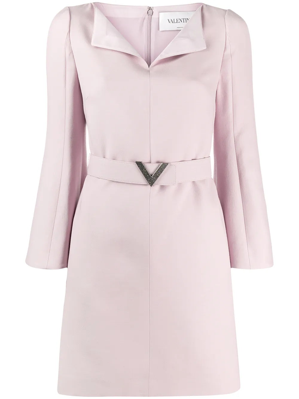 valentino purple dress Valentino Garavani Pavé Belted Mini Dress