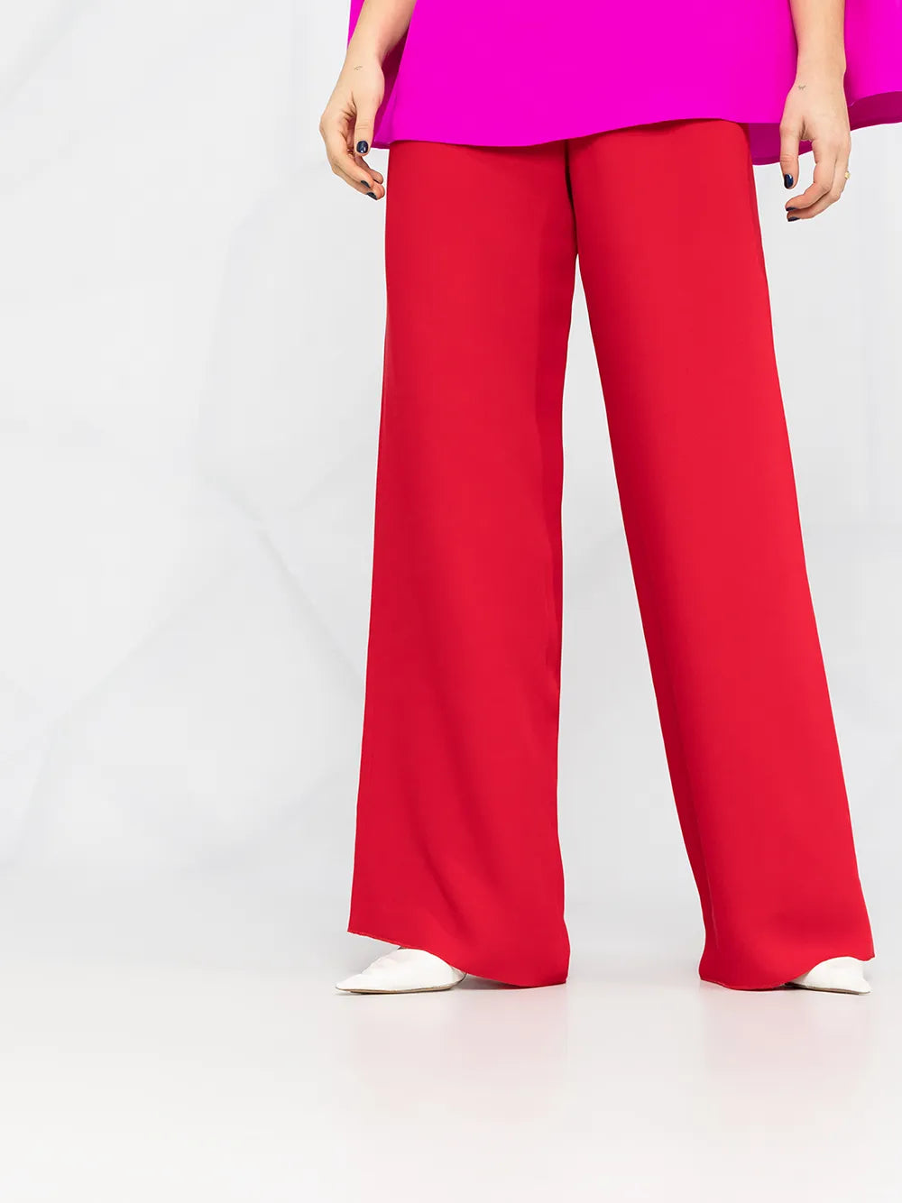 パンツ VALENTINO Valentino cady trousers Cady Couture wide-leg pants in purple - Valentino | Mytheresa