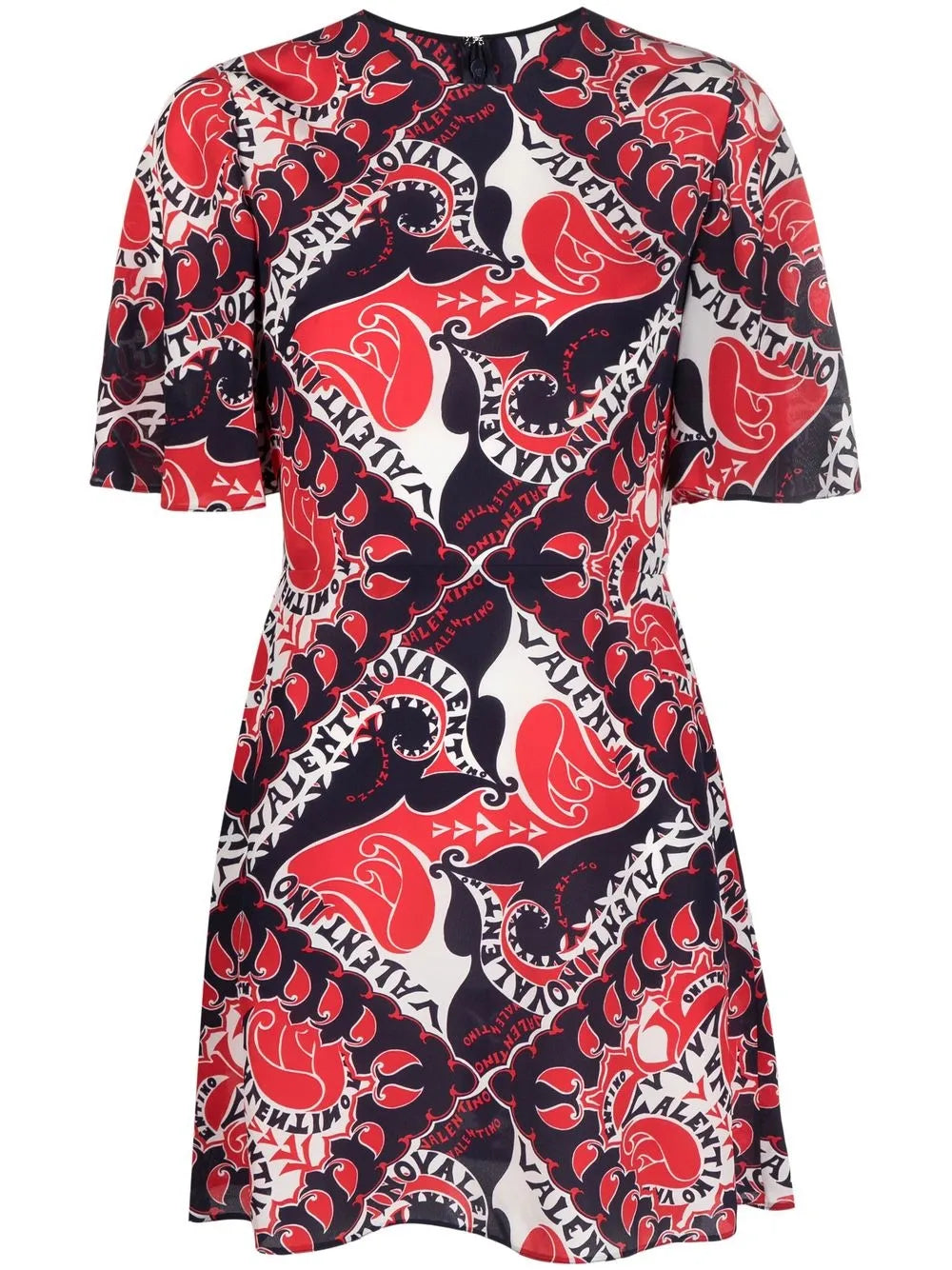 navy blue dress for baby girl Valentino Orange Silk A-Line Gown main image 1