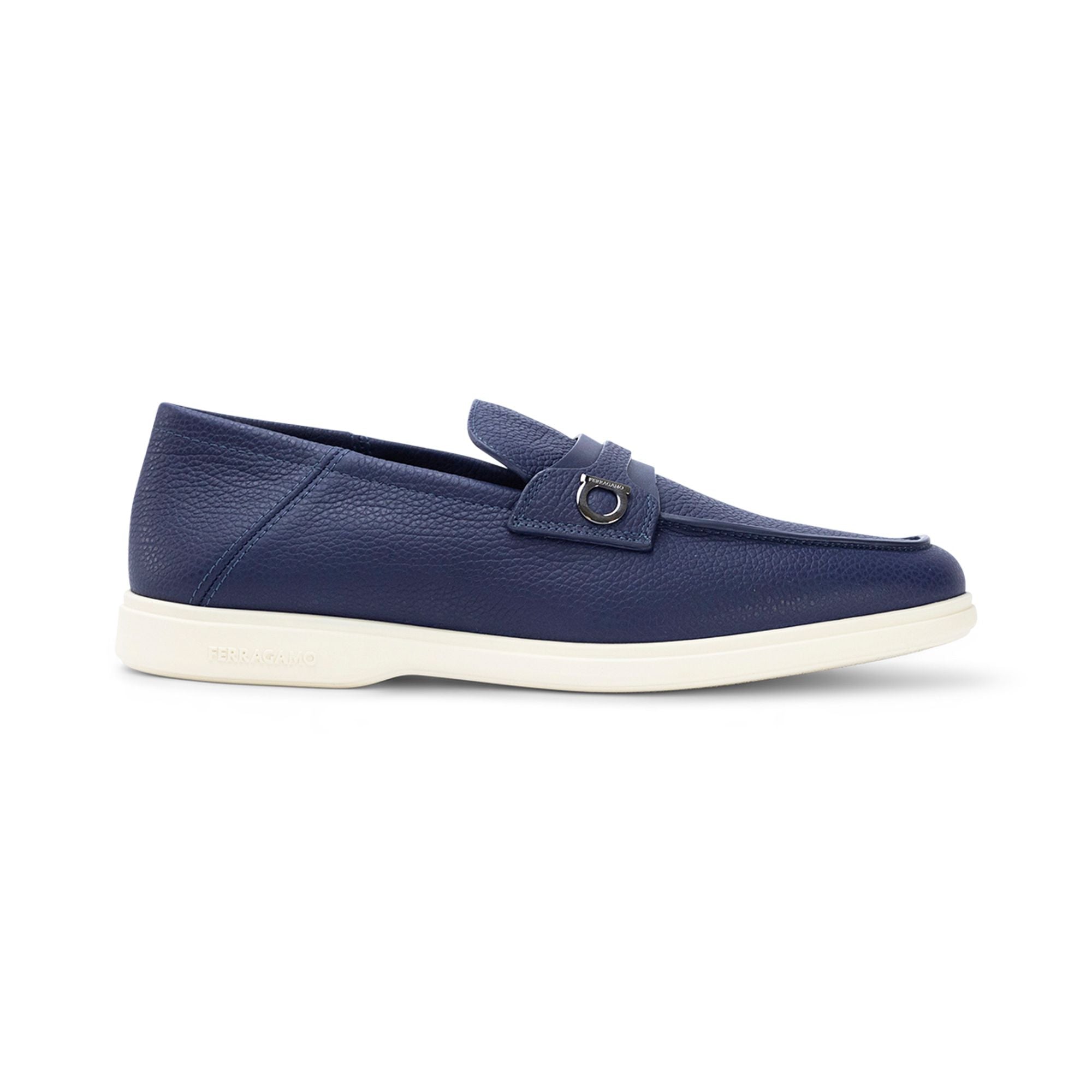 Ferragamo Gancini-Plaque Leather Loafers – Bluefly