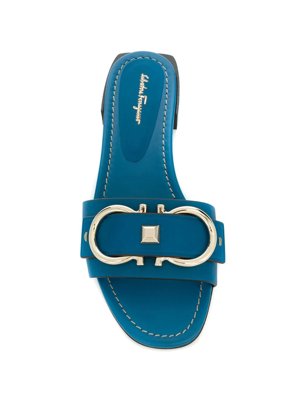 【SALVATORE FERRAGAMO】GANCINI SLIDE SANDALS Ferragamo Women's Leah Double Gancini Slide Sandals