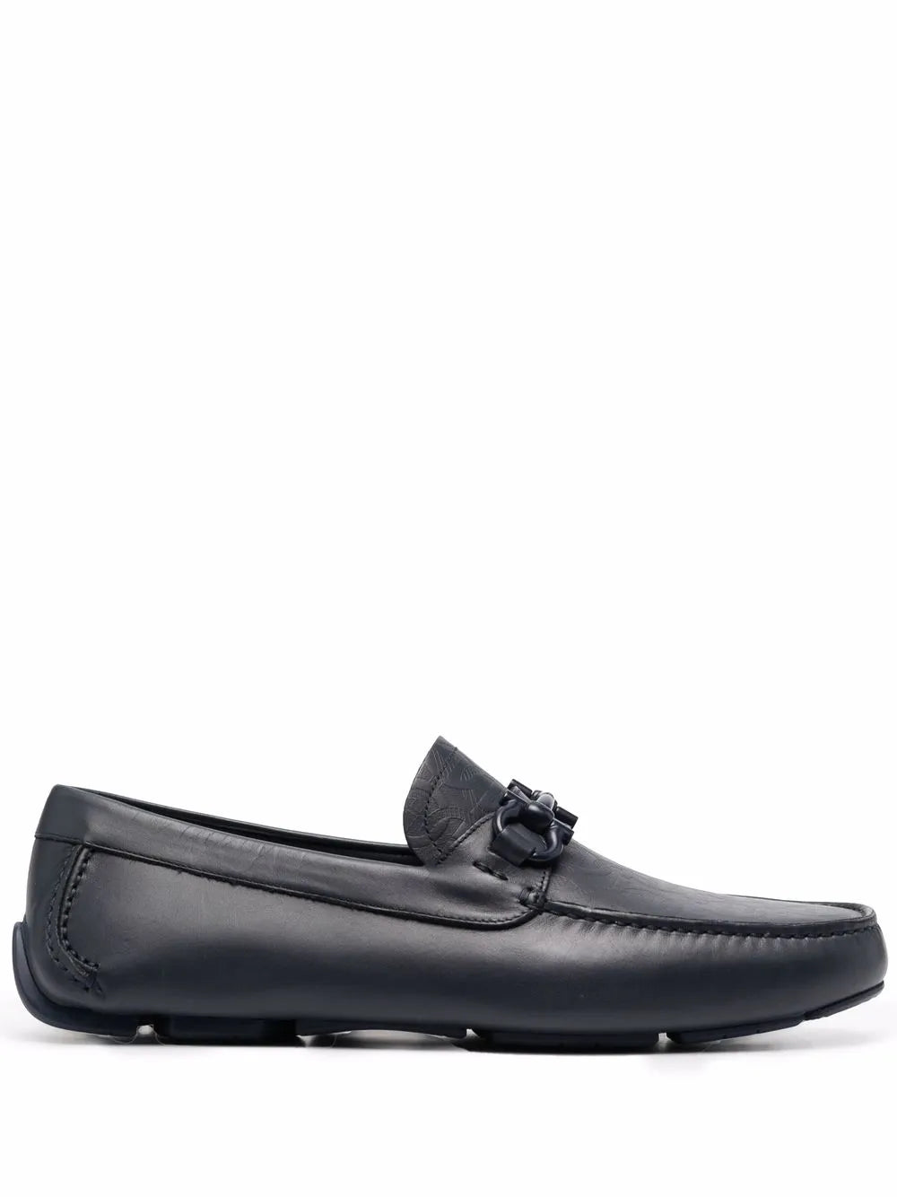 Salvatore Ferragamo Embossed Black Loafers Shop Ferragamo Gancini Embossed Slip-On Loafers on Sale at  main image 3