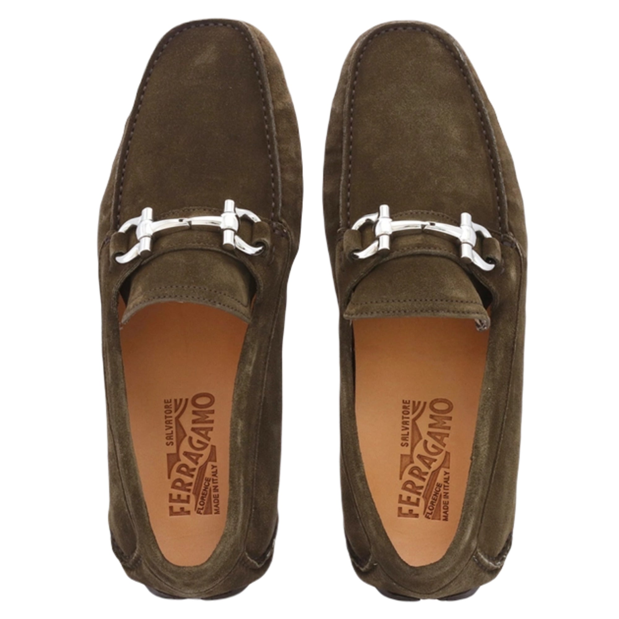 Men’s Brown Ferragamo Driver Loafers Salvatore Ferragamo Men main image 4