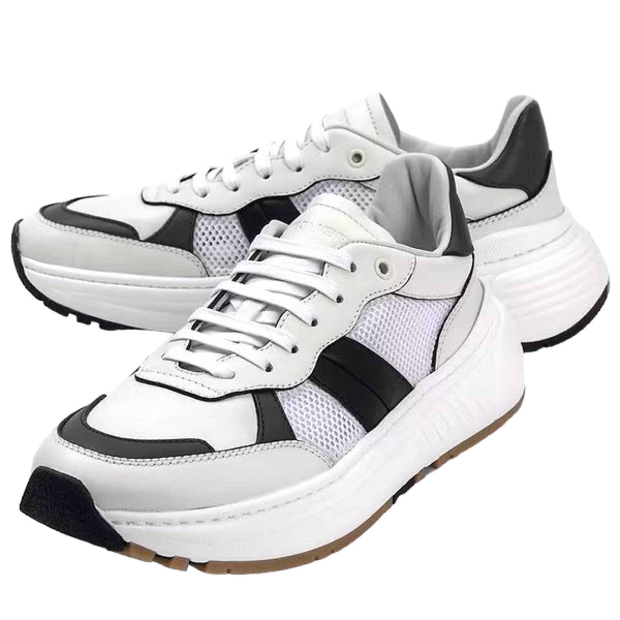 Brand new Bottega Veneta White and Gray Knit-Collar Men\'s Sneakers - size 41/8 NOW AVAILABLE ? Brand New Bottega Veneta Orbit Silver White  main image 2