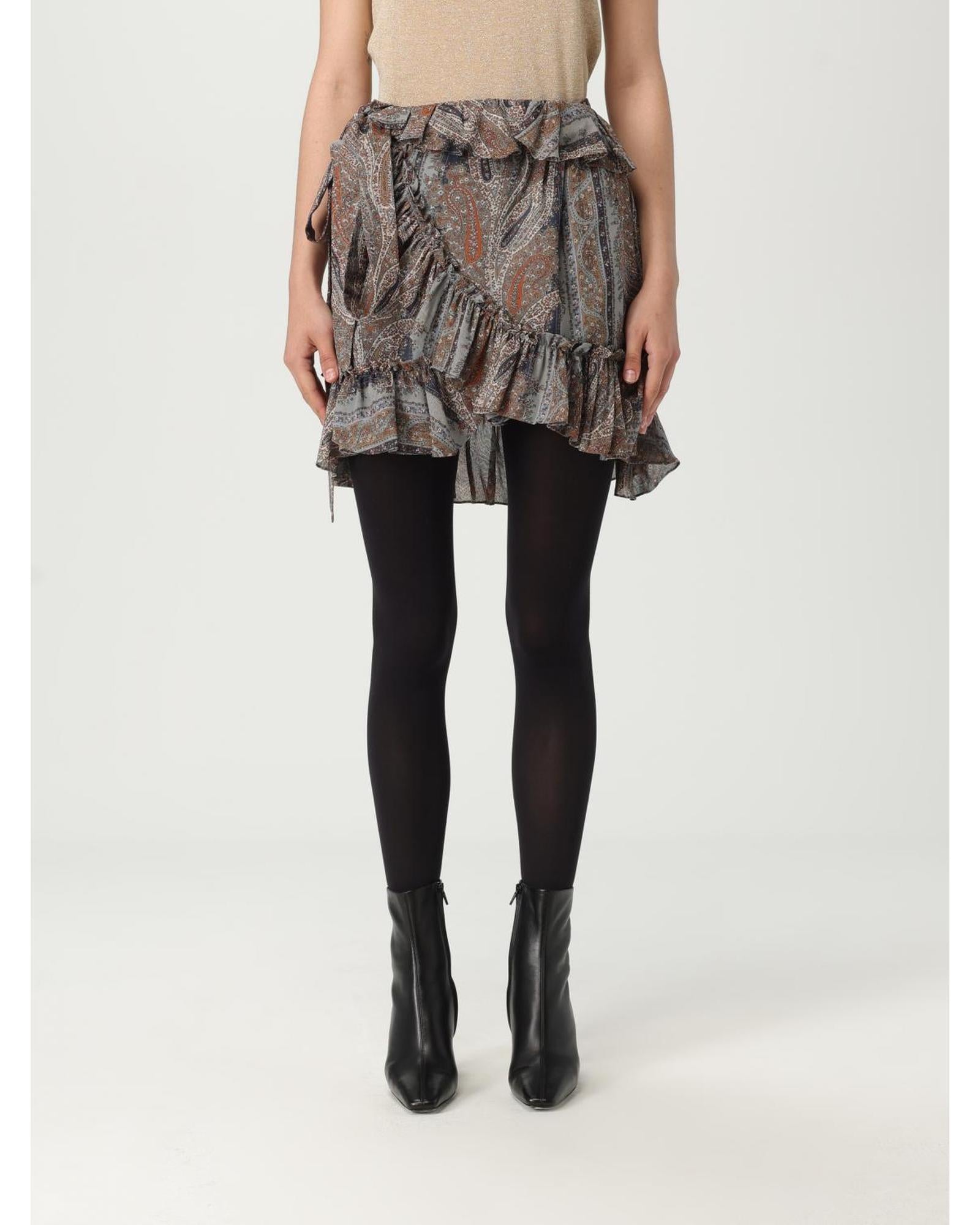 【関税&送料込】Saint Laurent Ruffled Skirt With Paisley Pri ruffled skirt in paisley silk georgette | Saint Laurent | YSL GB