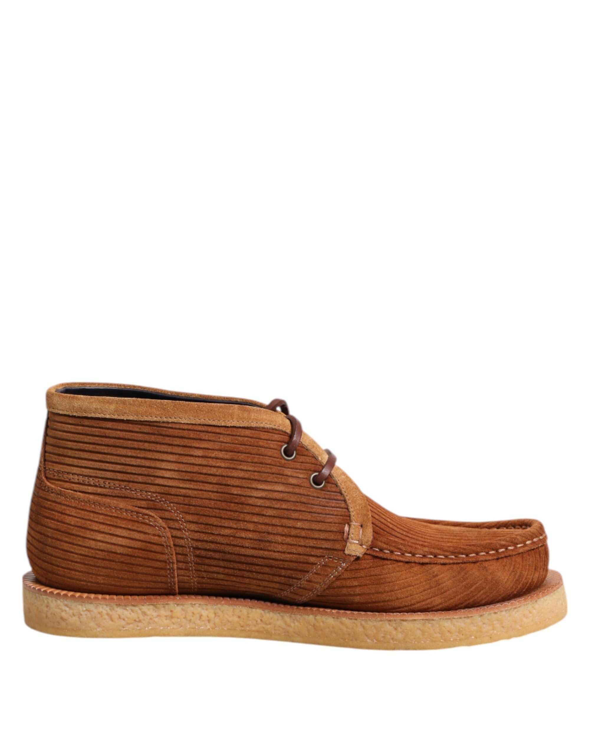 Dolce & Gabbana Brown Suede Nubuck Leather Desert Ankle  display picture 2