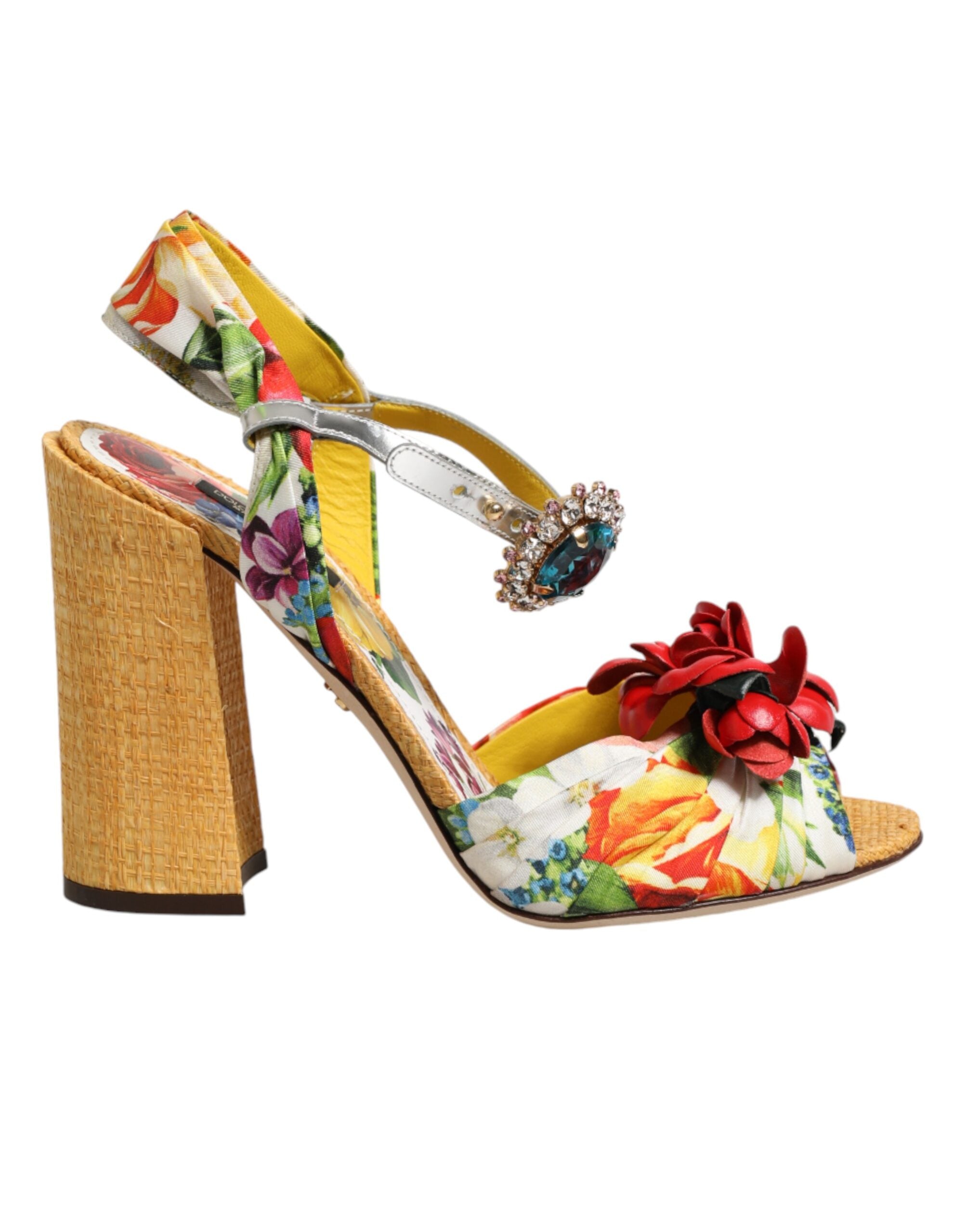 Dolce & Gabbana Multicolor Floral Crystal Embellished 