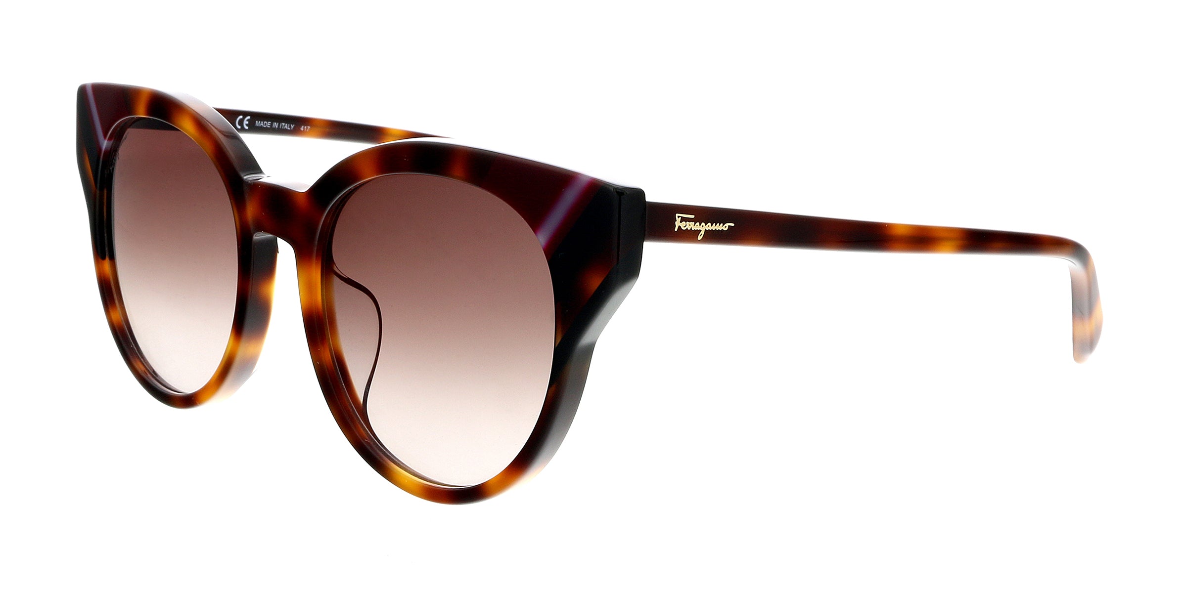 Salvatore Ferragamo SF883SA 238 Tortoise Round Sunglasses Salvatore Ferragamo Tortoise Round SF883SA 238 Sunglasses  main image 4