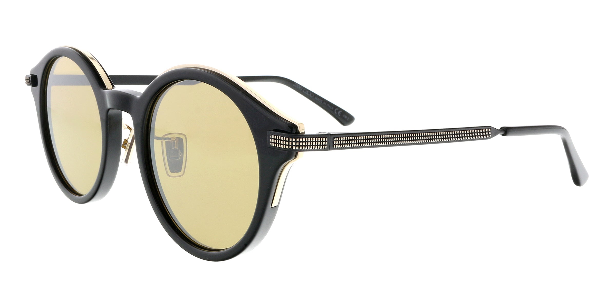 Jimmy Choo Black/Gold Round NICK/S 02M2 Sunglasses – Bluefly