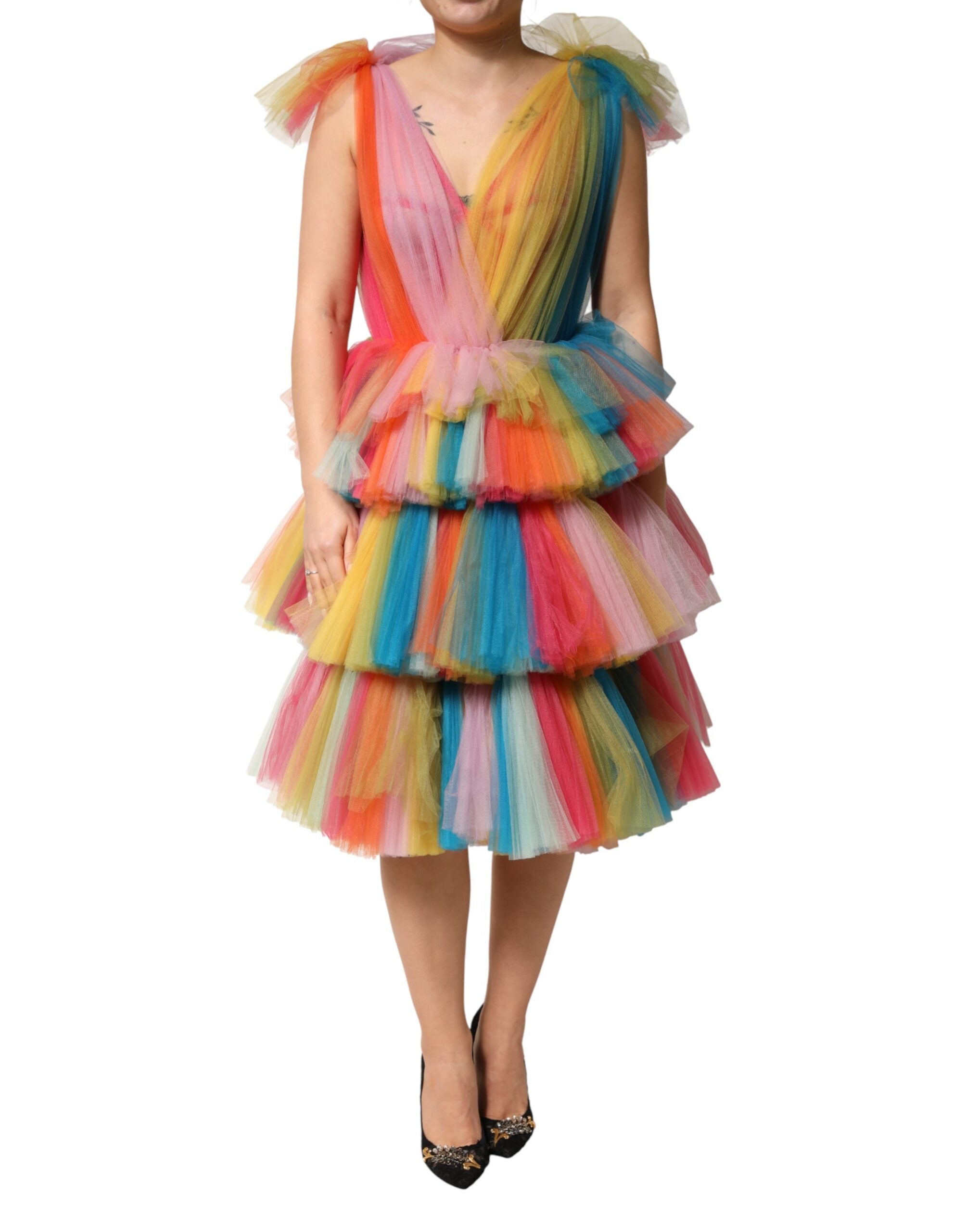 knee length dresses for ladies Tulle Tiered Maxi Dress