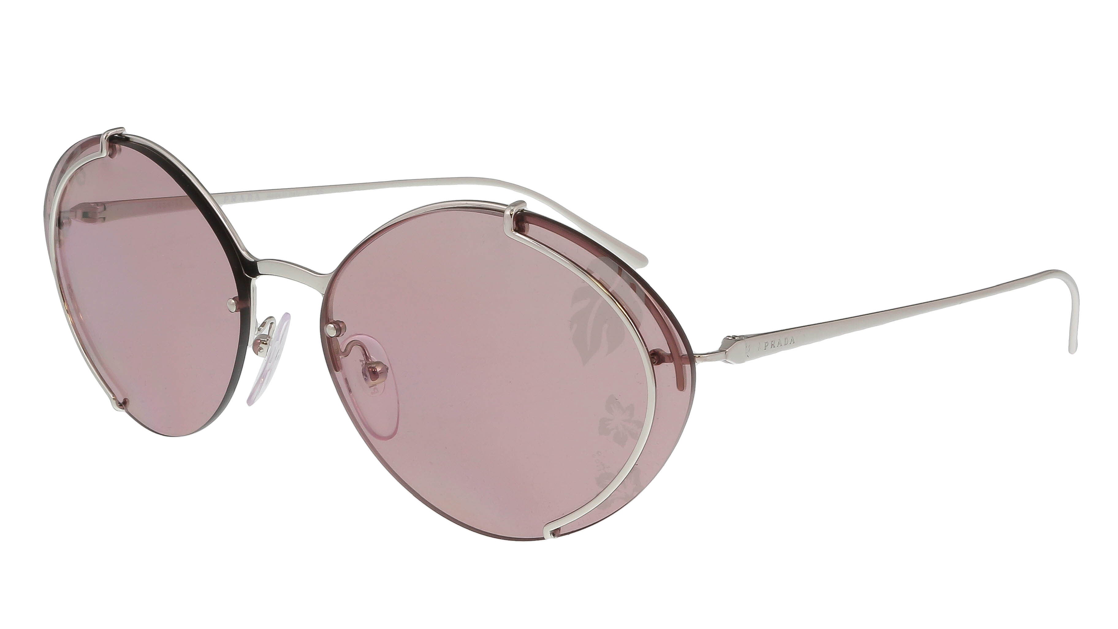 Prada Silver Oval 0PR 60US 1BC239 Sunglasses – Bluefly