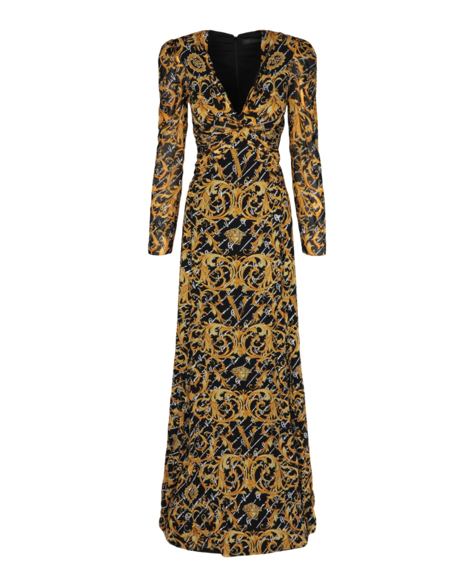 Versace Womens Baroque Print Evening Gown – Bluefly