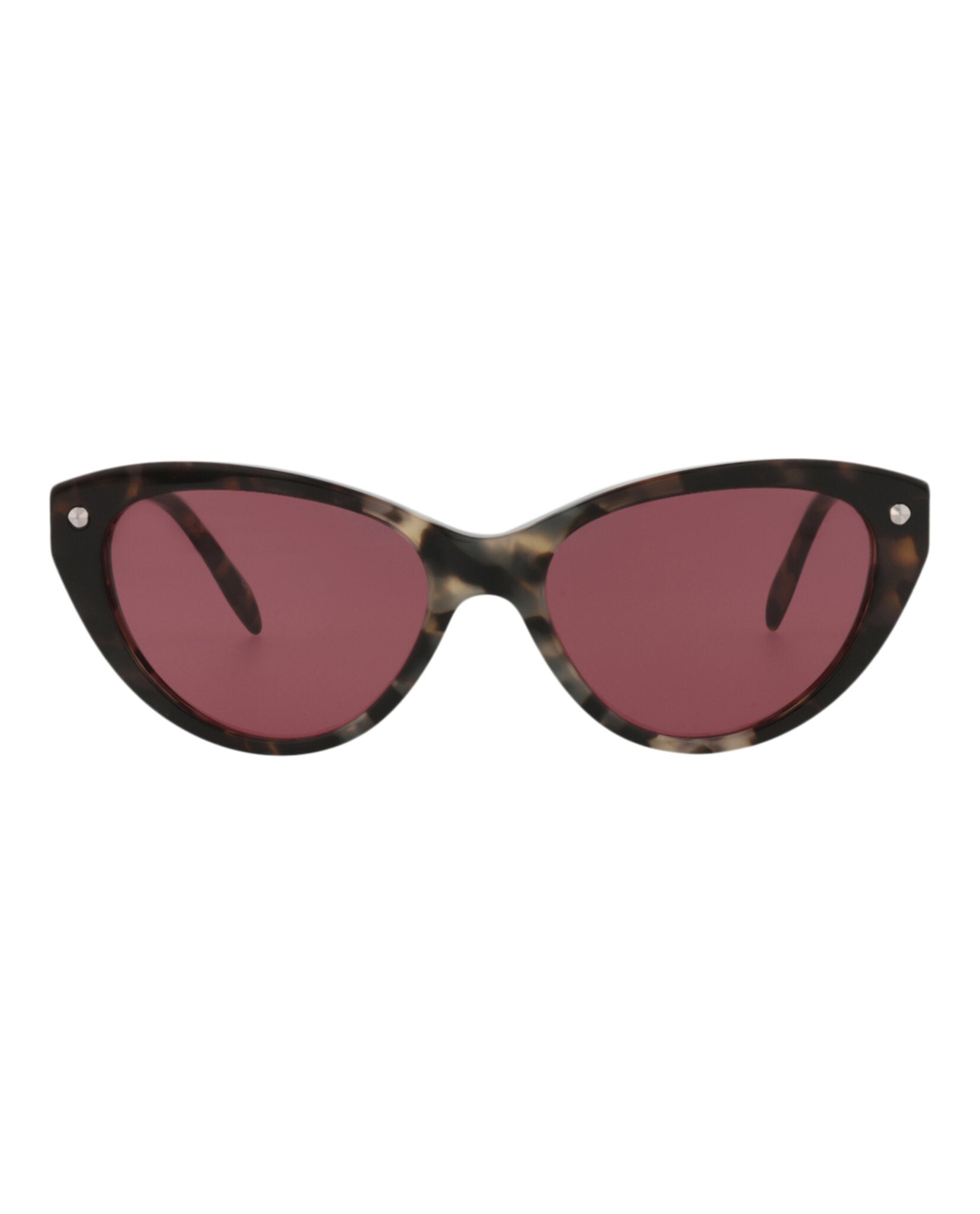 Alexander McQueen Womens Cat Eye Havana Havana Violet Fashion