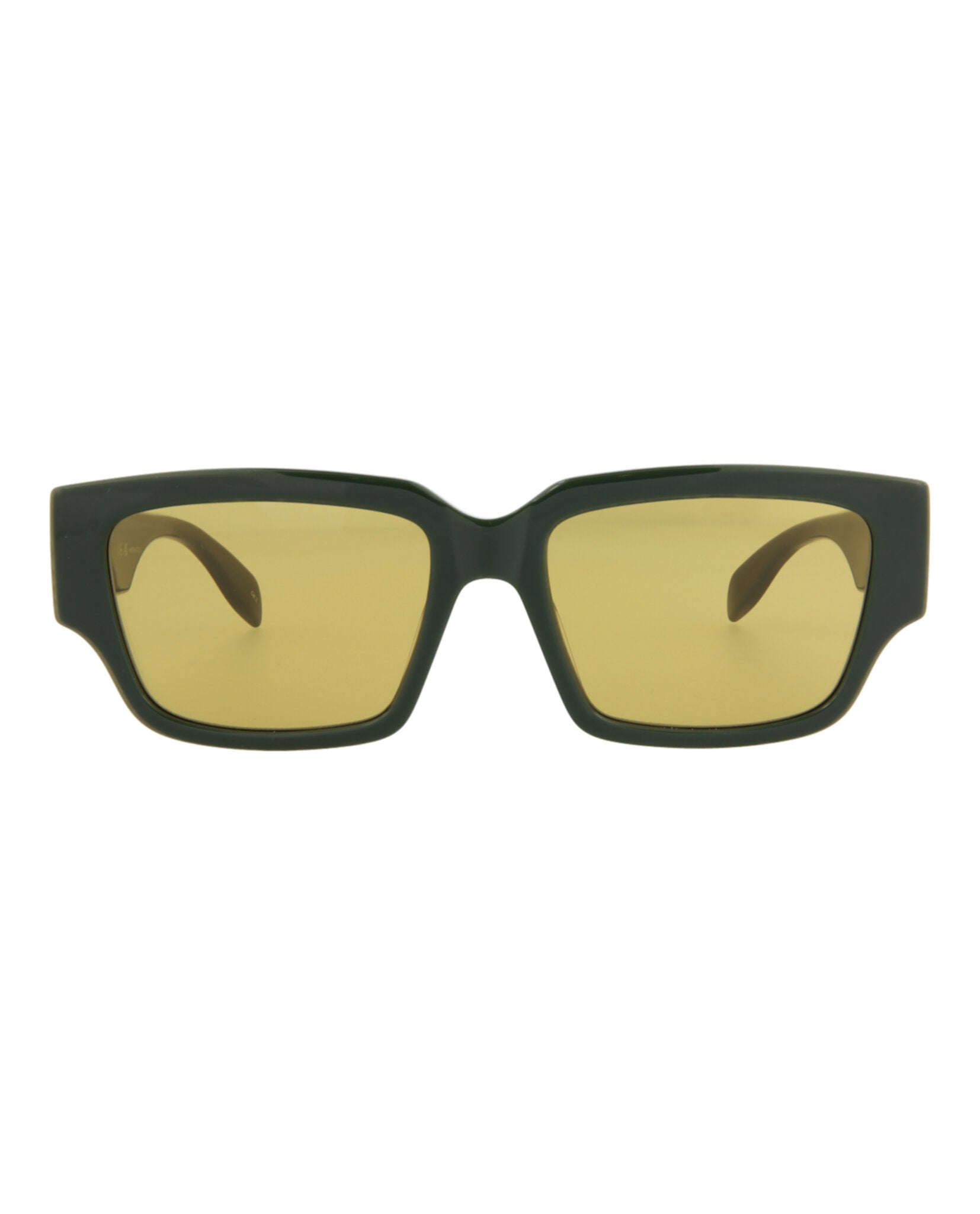 Alexander McQueen Mens Square/Rectangle Green Green Yellow Fashion