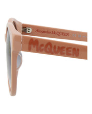 Alexander McQueen Womens Round/Oval Pink Pink Grey Fashion Designer Eyewear