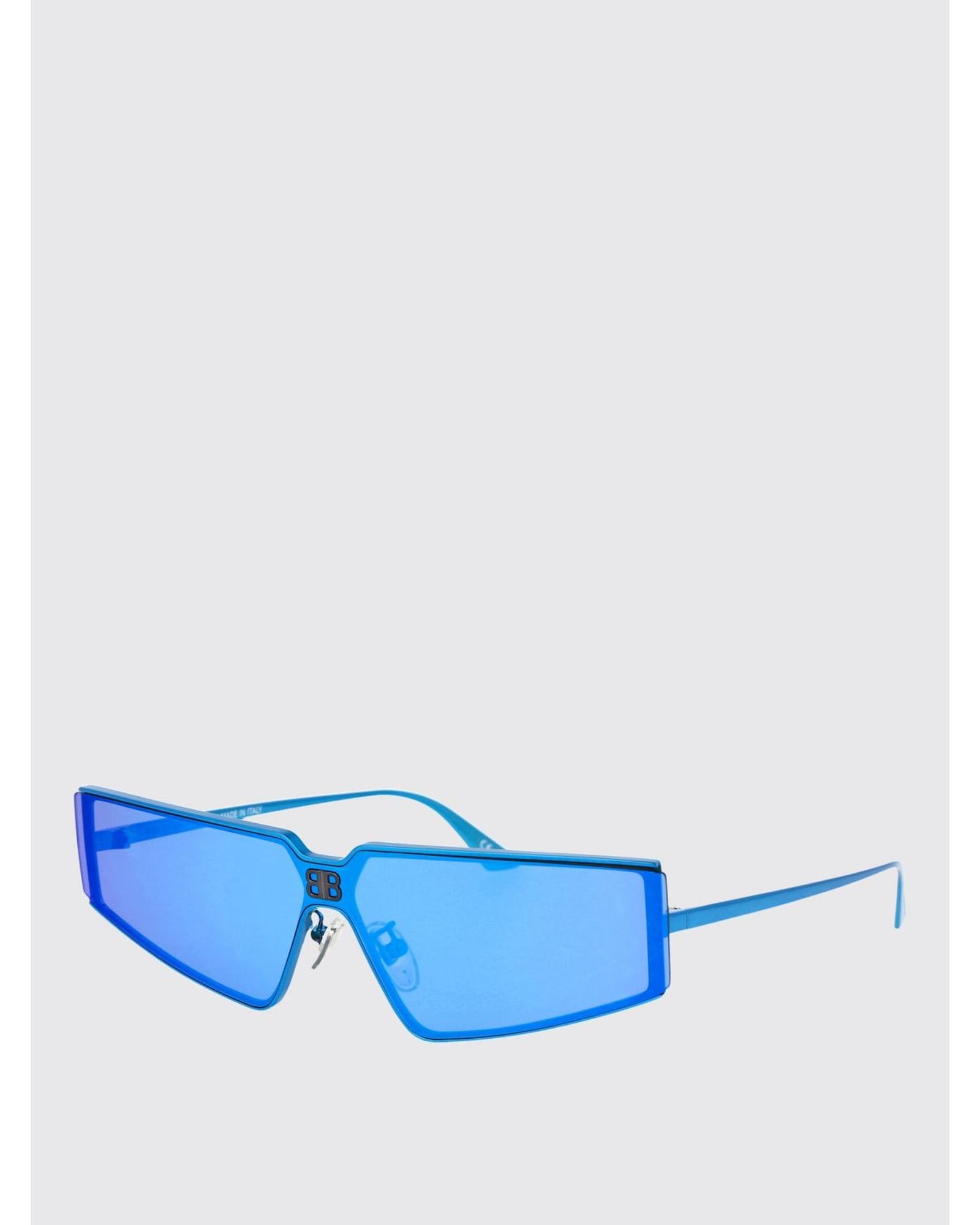 サングラス BALENCIAGA Woman Sunglasses Blue BB0192S 003 NEW BALENCIAGA BB0192S 003 BLUE GEOMETRIC WOMEN SUNGLASSES