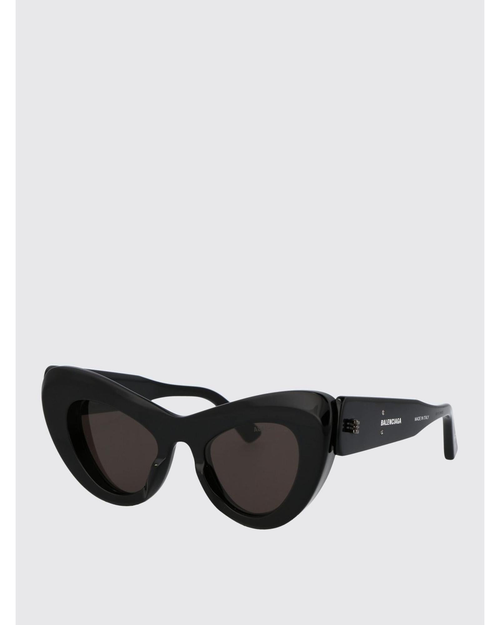BALENCIAGA キャットアイフレムサンクラス BB0204S 001 Balenciaga Inverted BB0204S 001 Sunglasses Women's Black