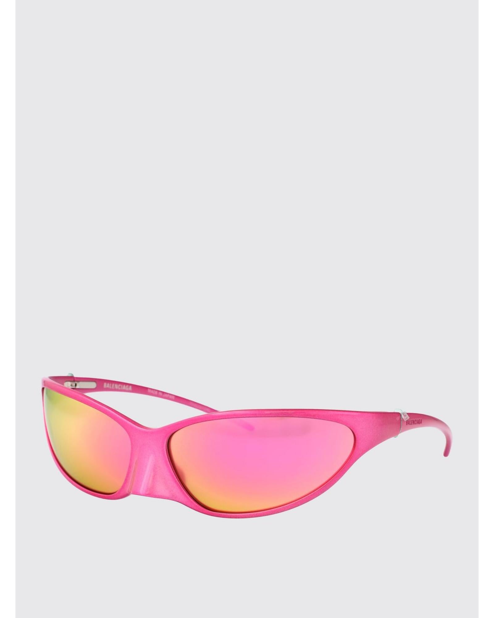 サングラス BALENCIAGA Woman Sunglasses Pink BB0349S 007 Balenciaga BB0349S Sunglasses Mirrored Lenses Women Pink