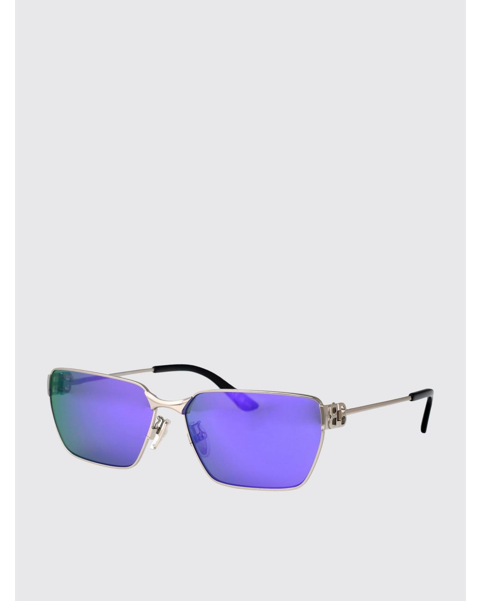 サングラス BALENCIAGA Woman Sunglasses Silver BB0374SK 003 Balenciaga Sunglasses Purple Mirrored Lenses Women Silver
