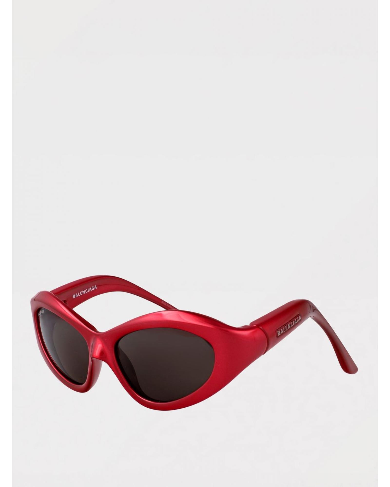サングラス BALENCIAGA Woman Sunglasses Pink BB0386S 004 Balenciaga BB0386S Sunglasses Red Oval Women Pink – Bluefly