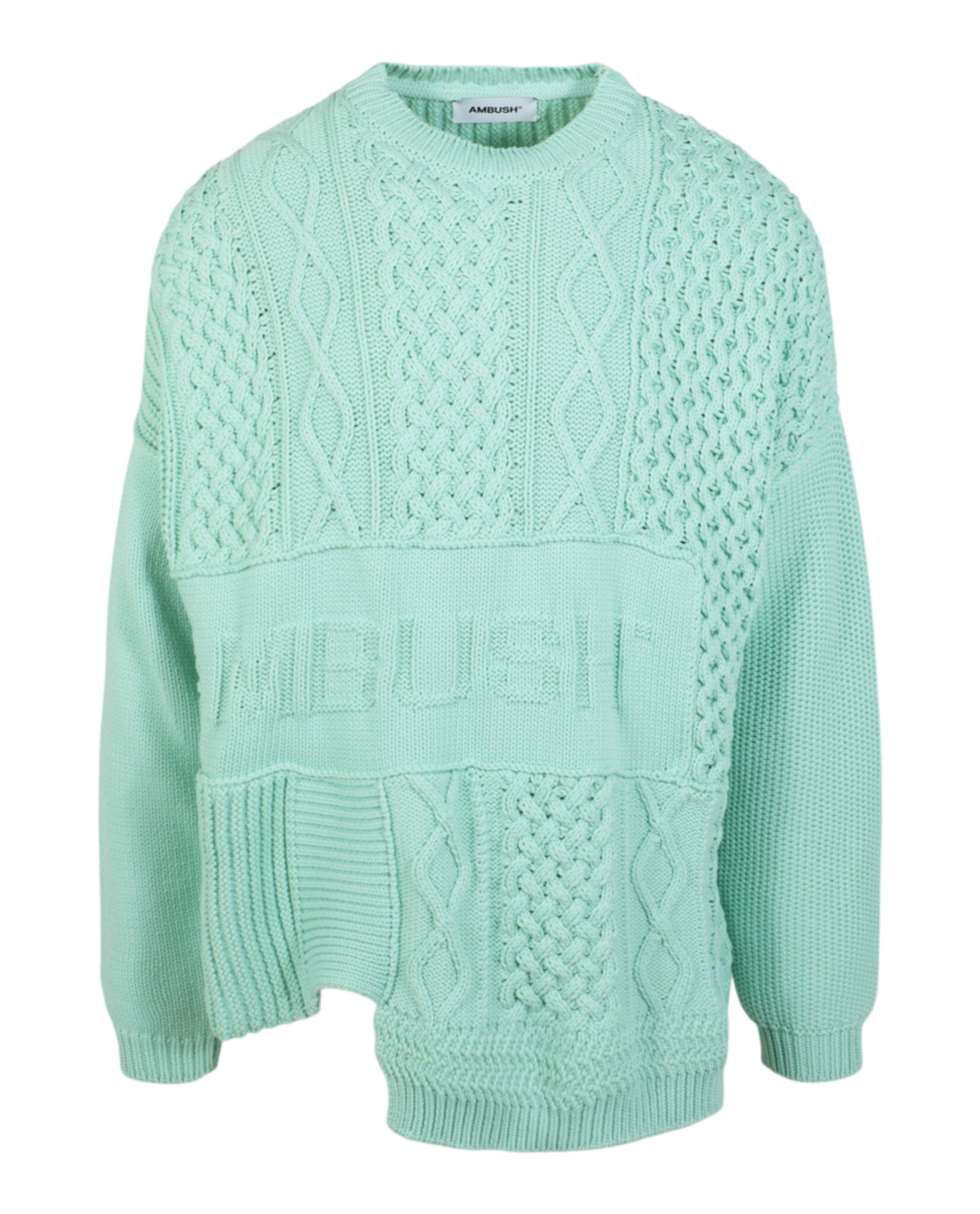 AMBUSH Mens Patchwork Knit Crewneck Sweater – Bluefly
