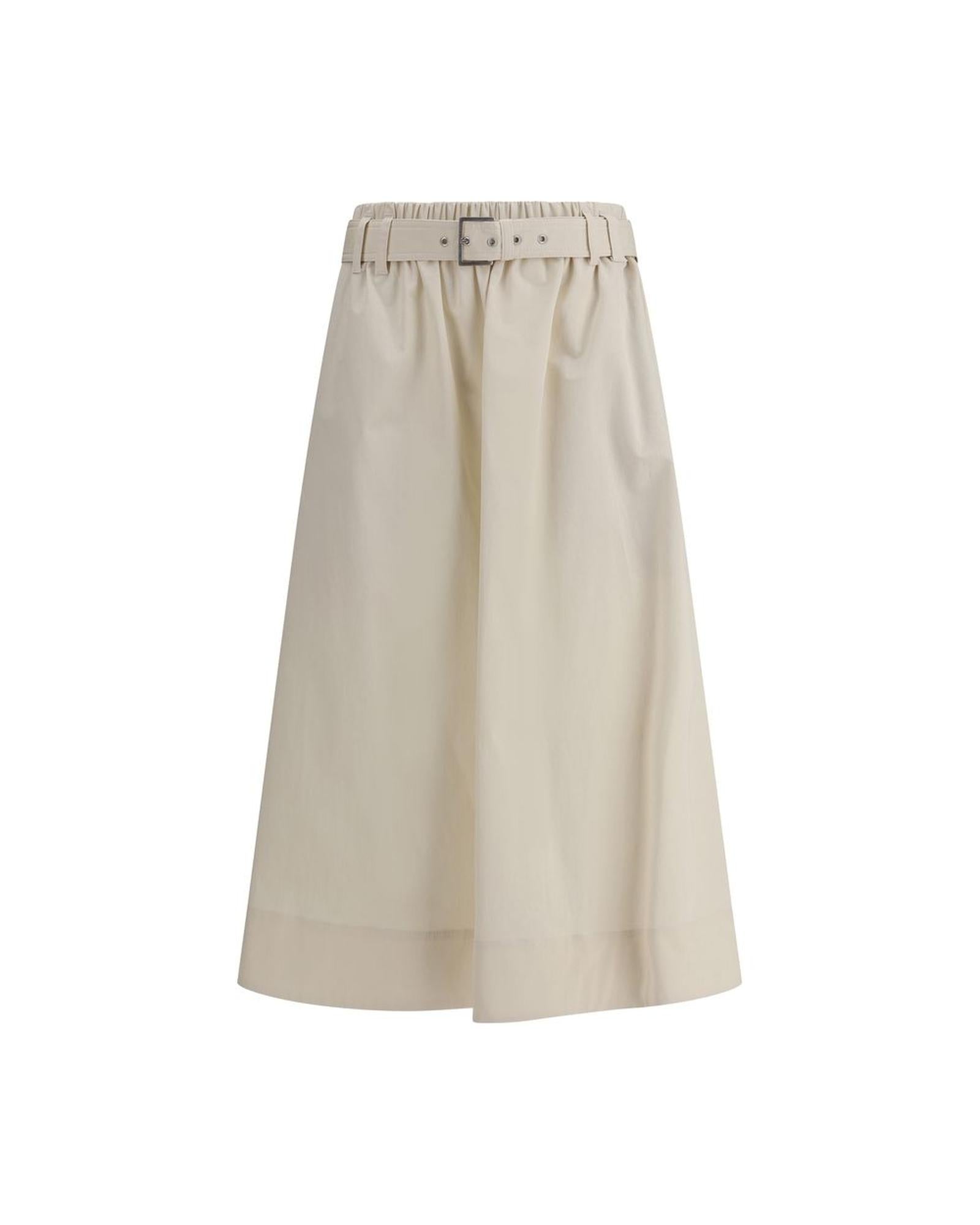 スカート BRUNELLO CUCINELLI Women Mid Skirts ML138G3753 C9002 Beige Brunello Cucinelli Belted ALine Midi Skirt Women Cream – Bluefly