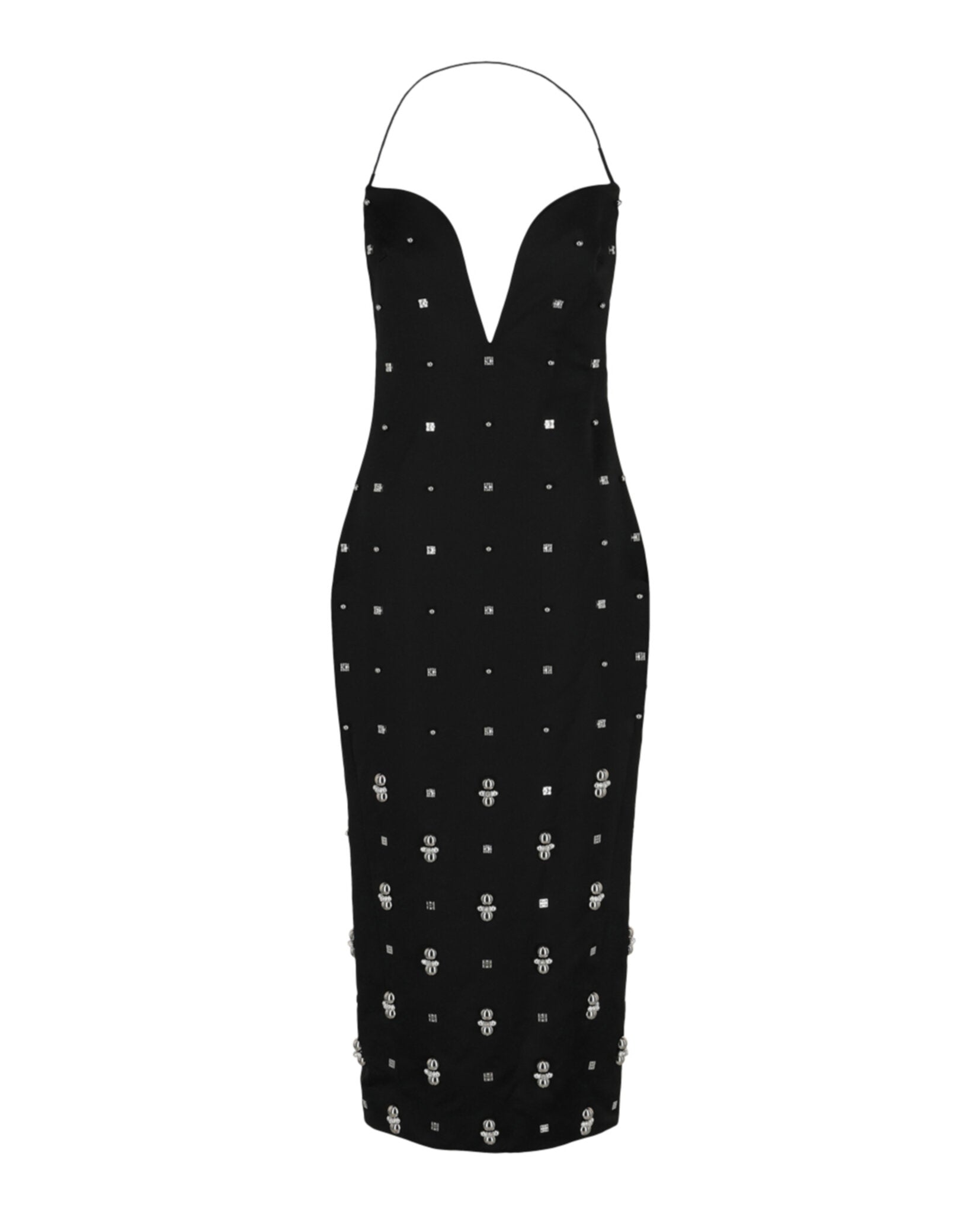 Givenchy Womens 4G Embellished Silk Midi Dress – Bluefly