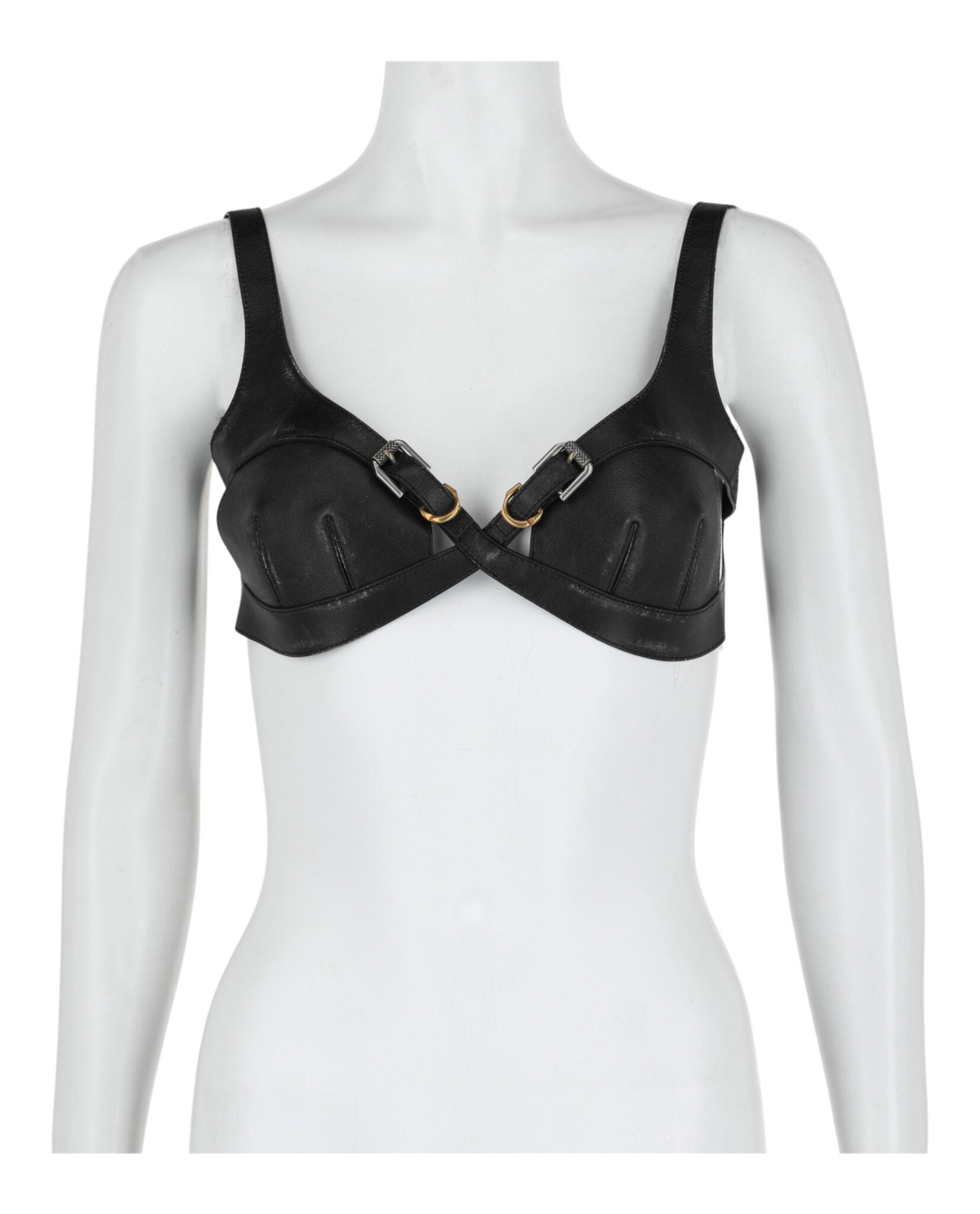 Givenchy Womens Crisscross Leather Top – Bluefly