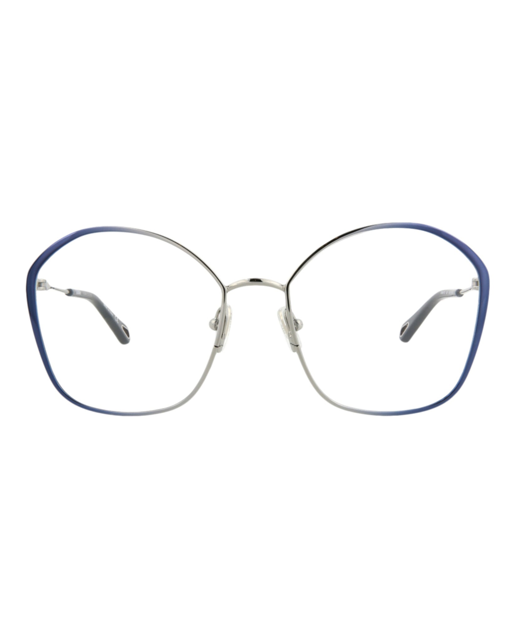 メガネ Chloe Chloe - CH0019O-001 - blue-blue-transparent CHLOE CH0019O 001 Round Blue Shiny Demo Lens 58 mm Women's