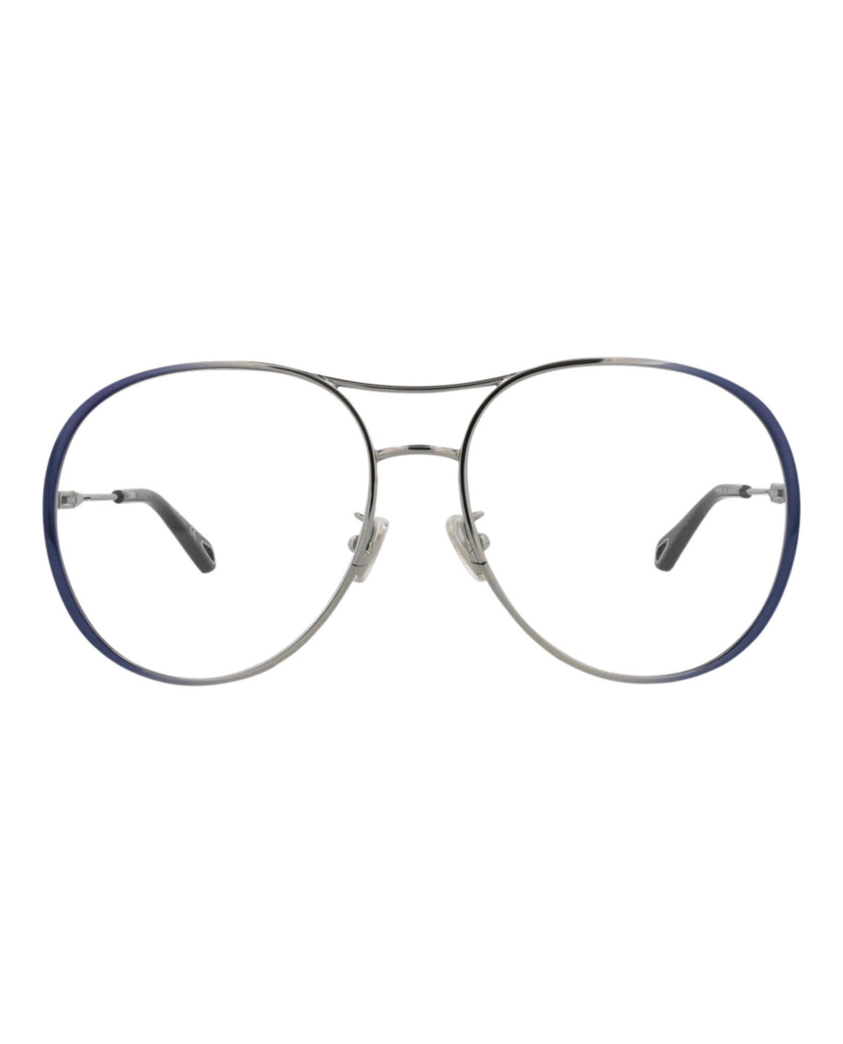 メガネ Chloe Chloe - CH0019O-001 - blue-blue-transparent CHLOE CH0019O 001 Round Blue Shiny Demo Lens 58 mm Women's