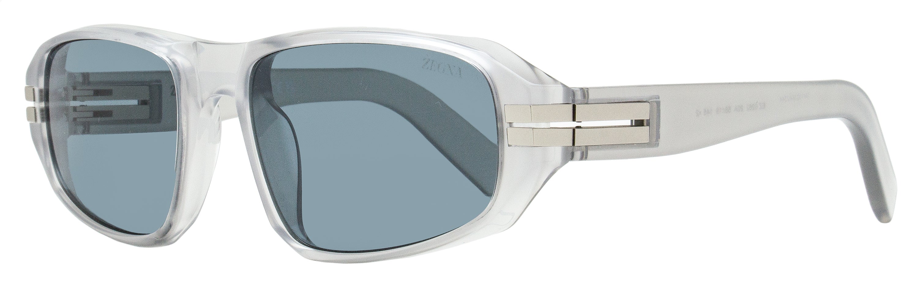 Zegna Lanyard Sunglasses EZ0262 20A Transparent Gray 58mm – Bluefly